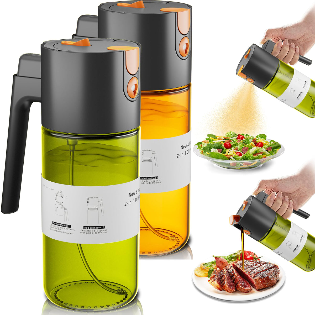 Olive Oil Sprayer & Dispenser for Cooking