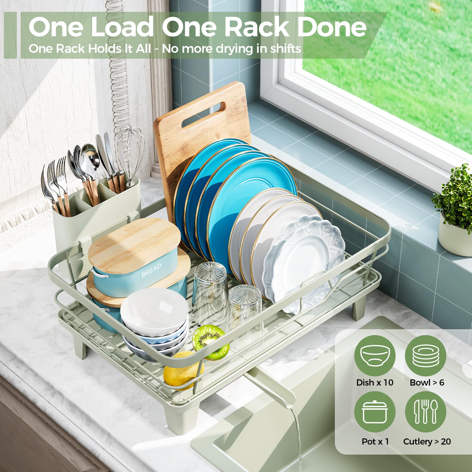 Urakify Dish Drying Rack for Kitchen Counter