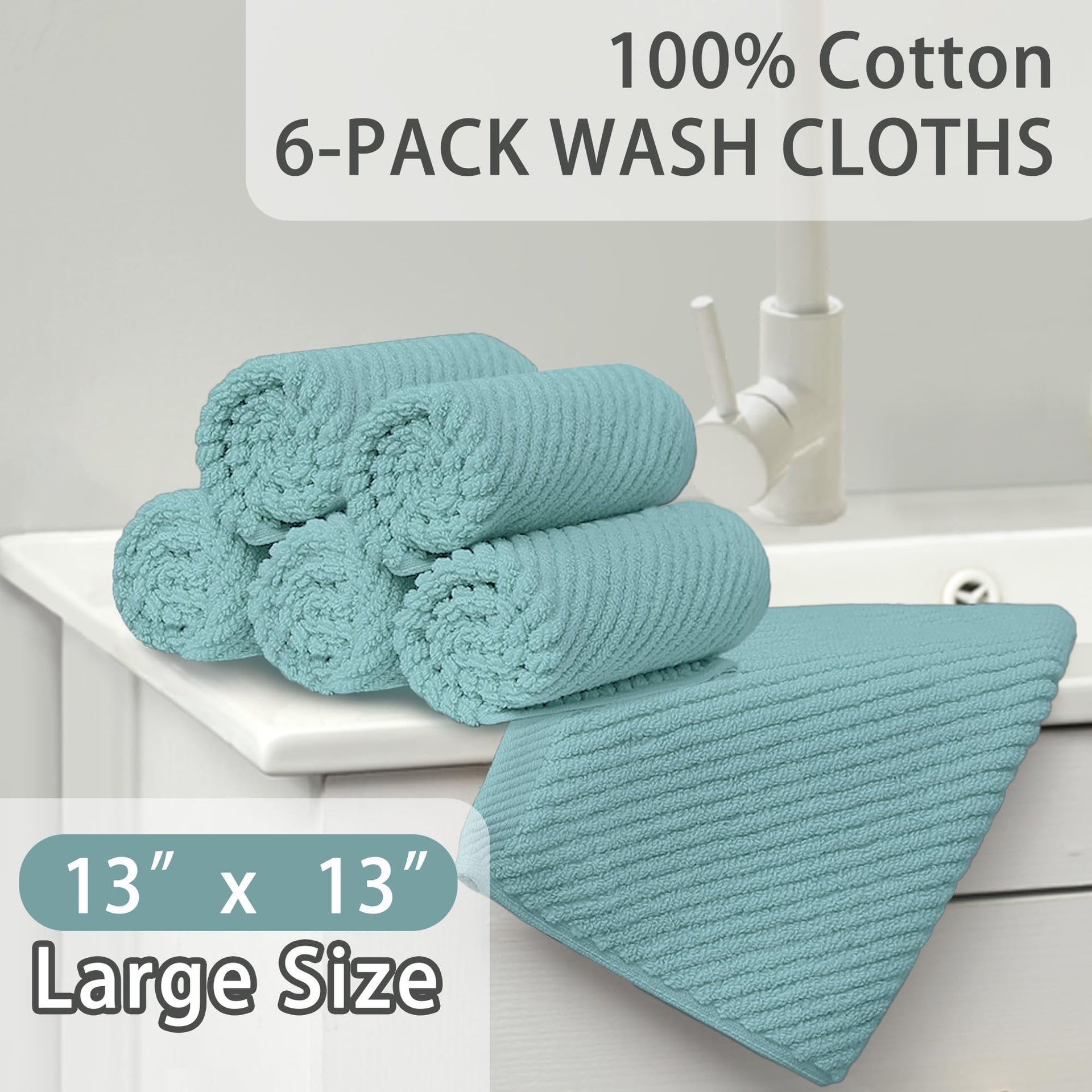 Wash Cloths 6PC (6 Count)
