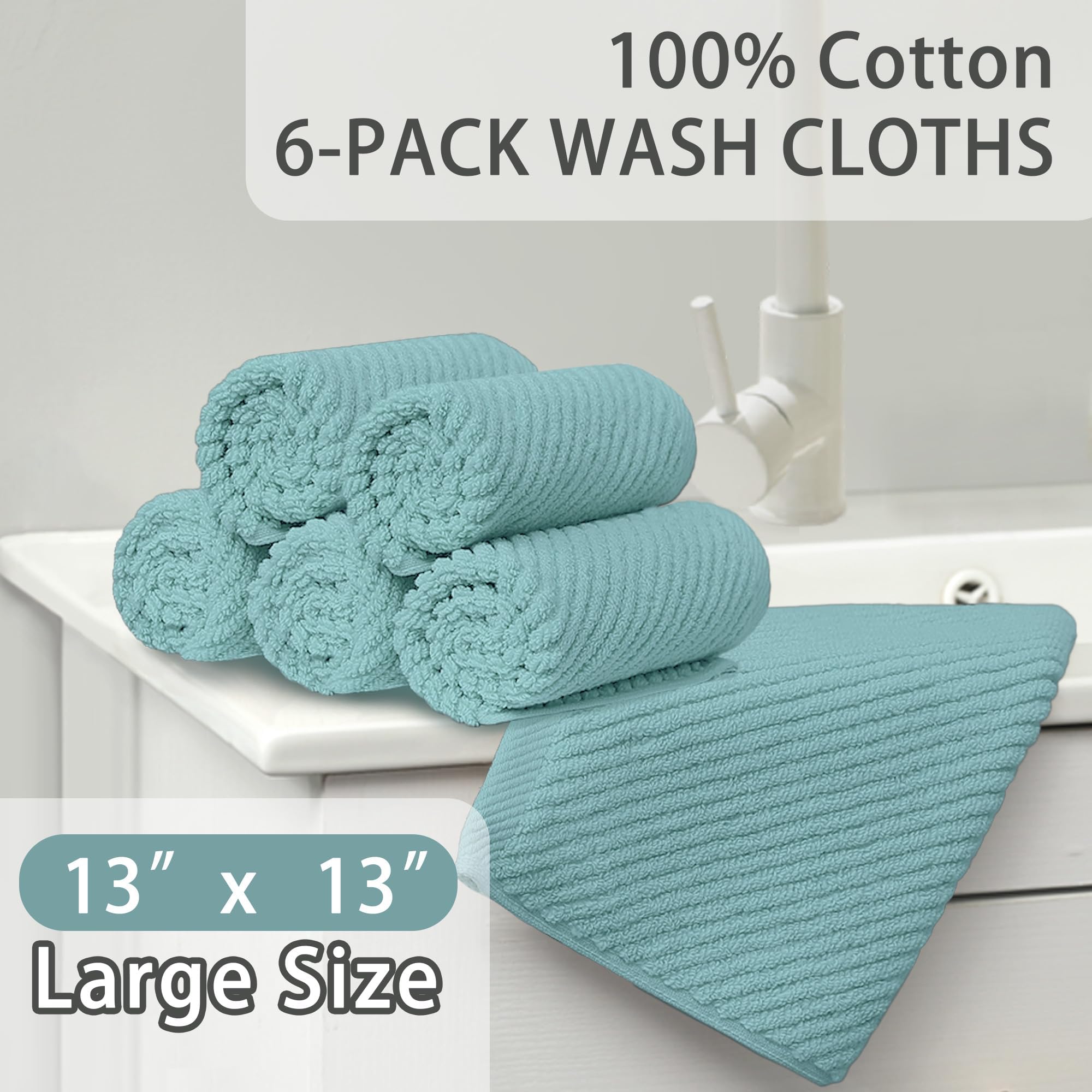Wash Cloths 6PC (6 Count)