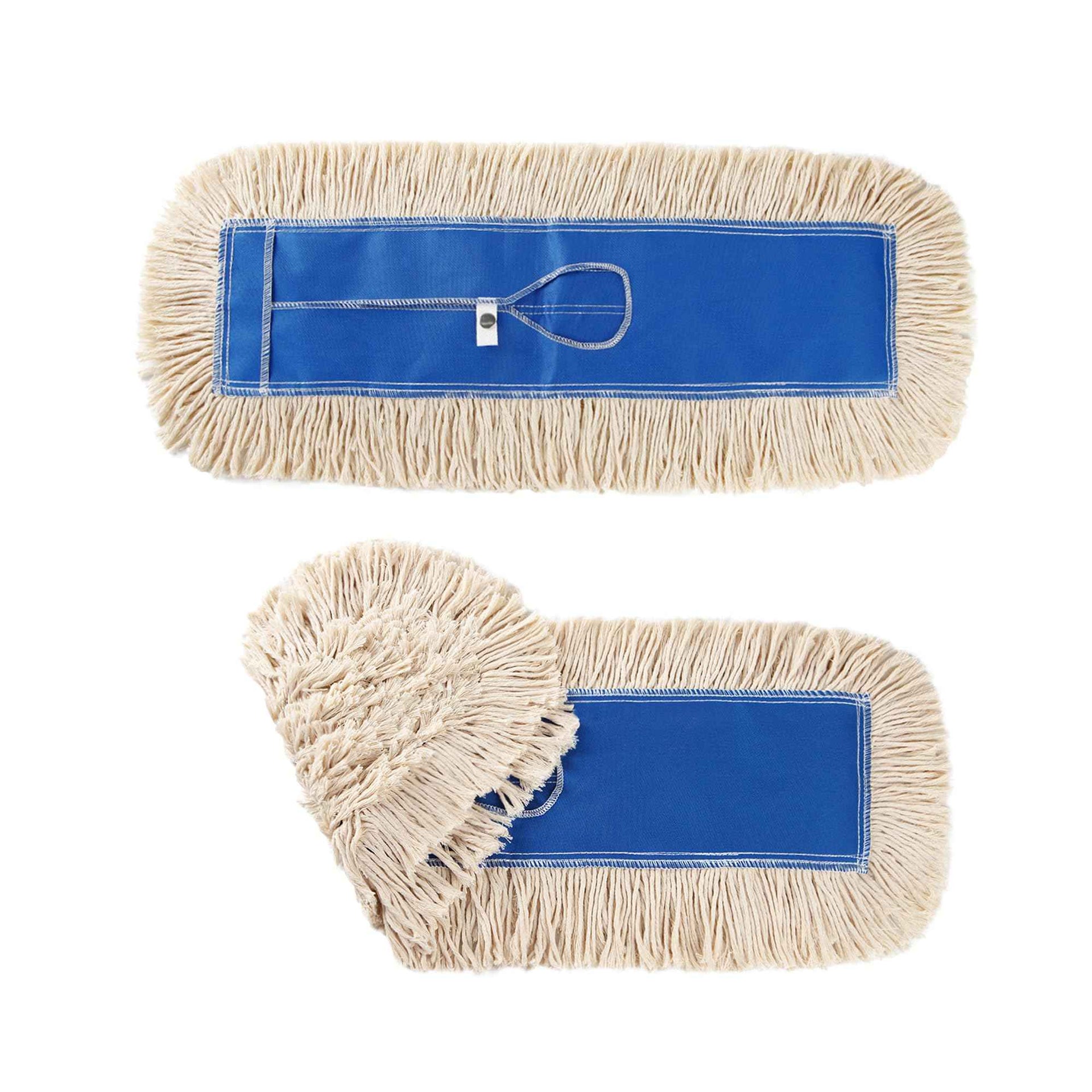 2 Pack 24" Wide X 5 Cotton Floor Dust Mop Head Refill Short Fiber for Easy Sweep