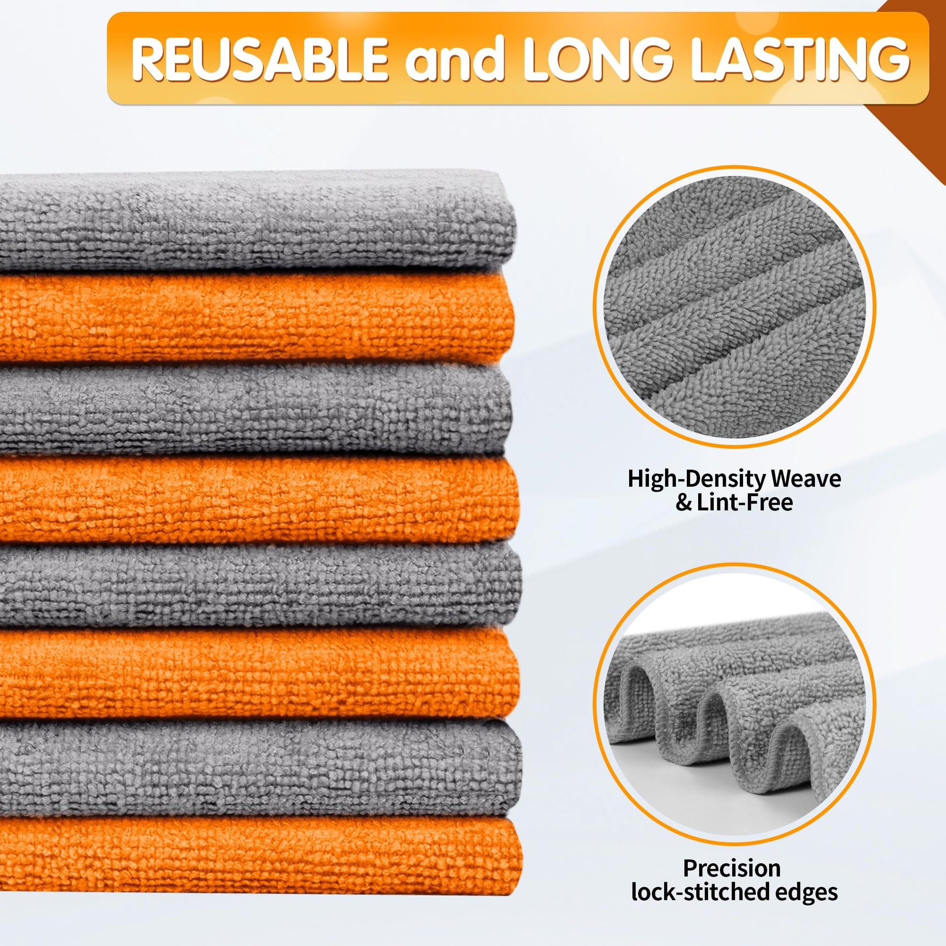 Microfiber Cleaning Cloth (8 Count)