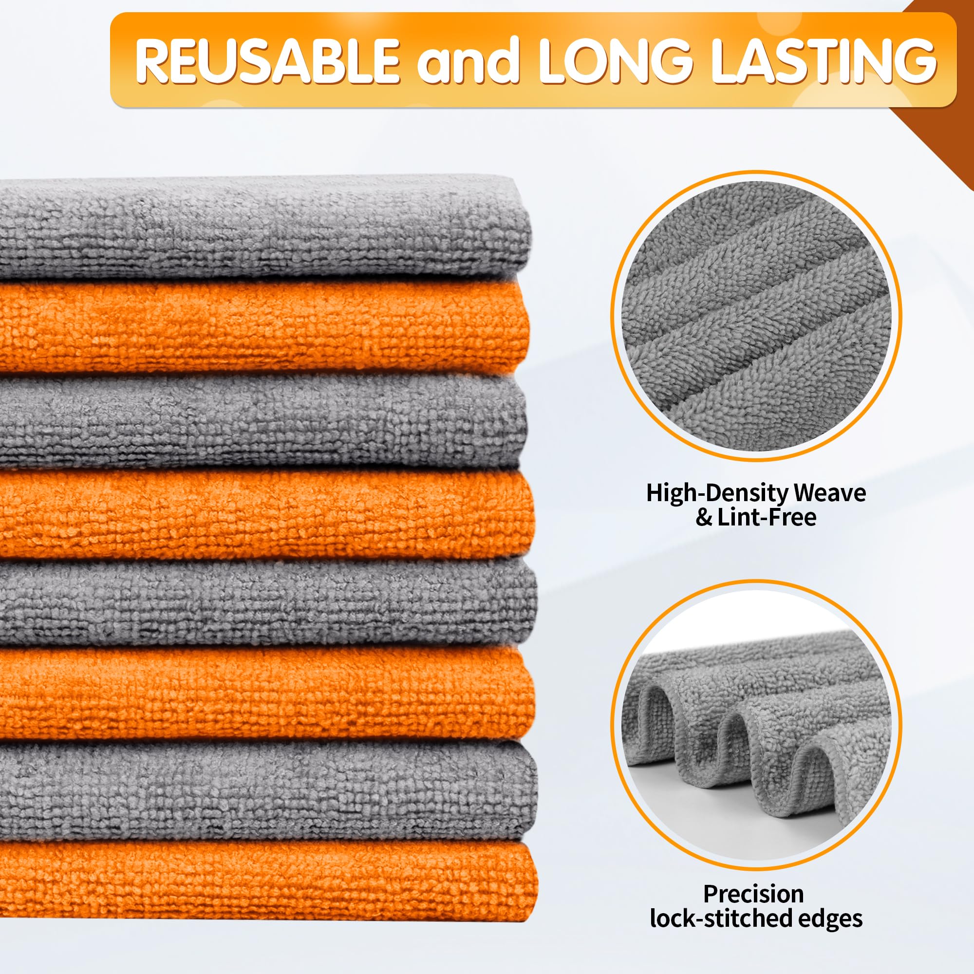 Microfiber Cleaning Cloth (8 Count)