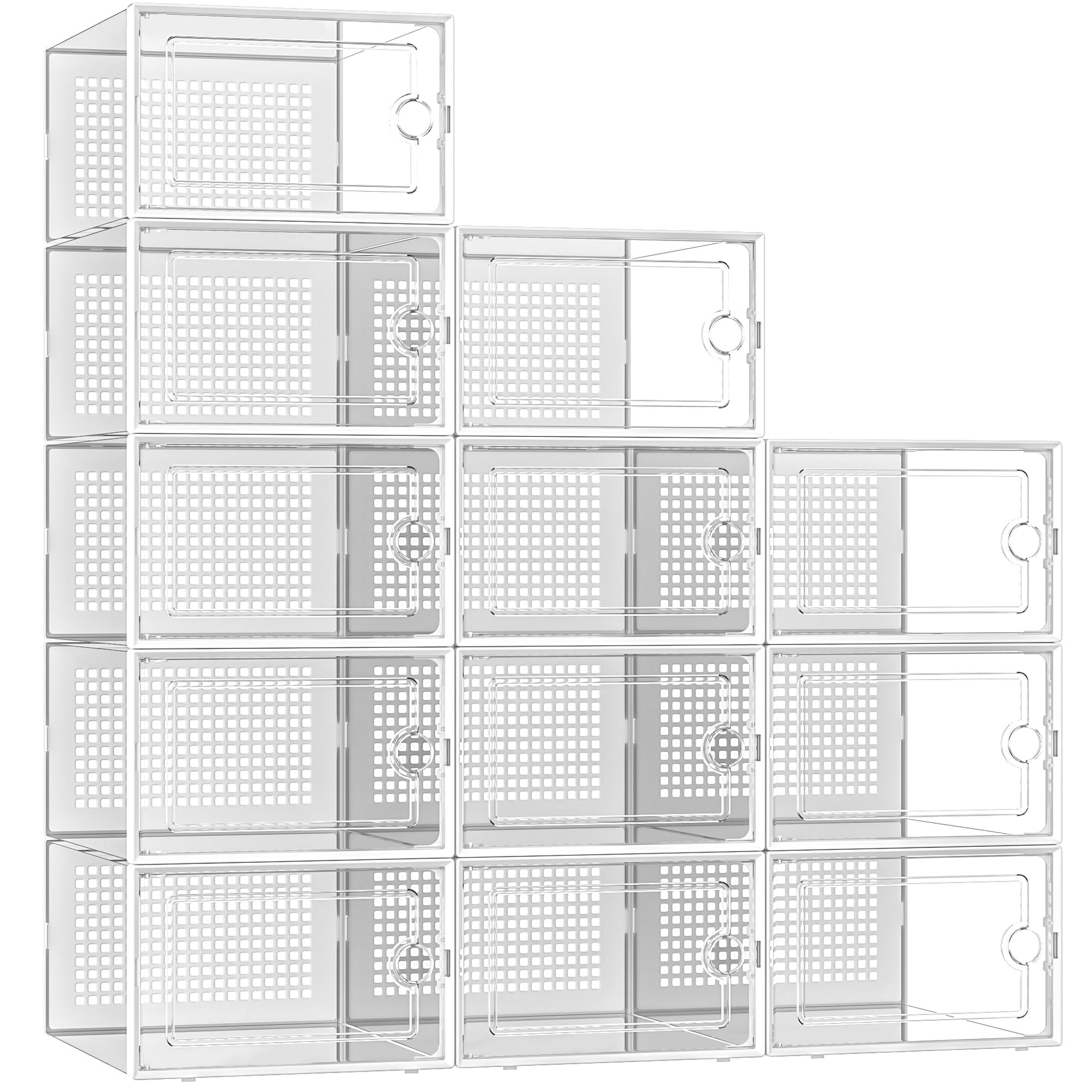 X Large Shoe Storage Boxes 12 Pack (12 Count)