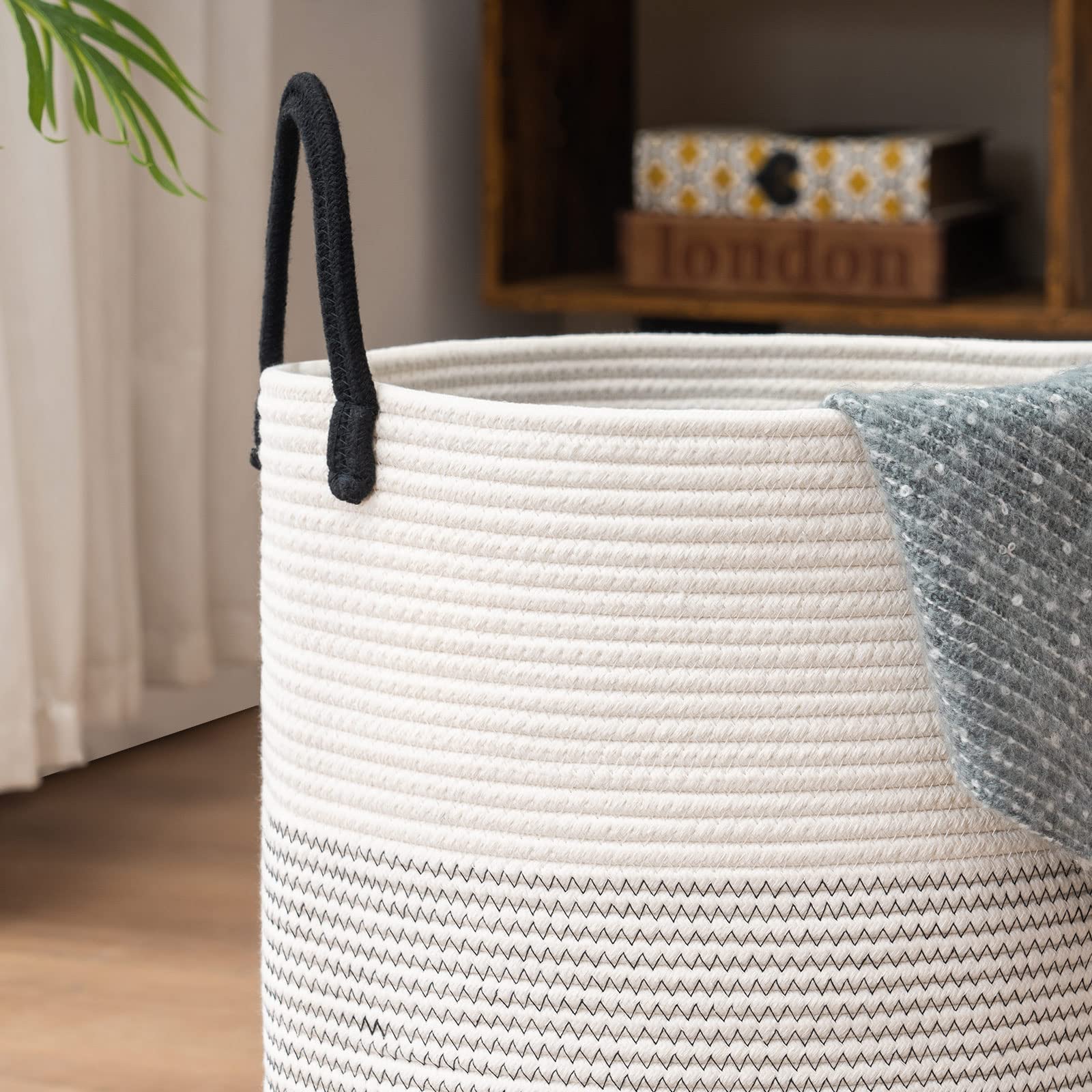 Woven Rope Laundry Hamper Basket by YOUDENOVA - ModHome Supplies