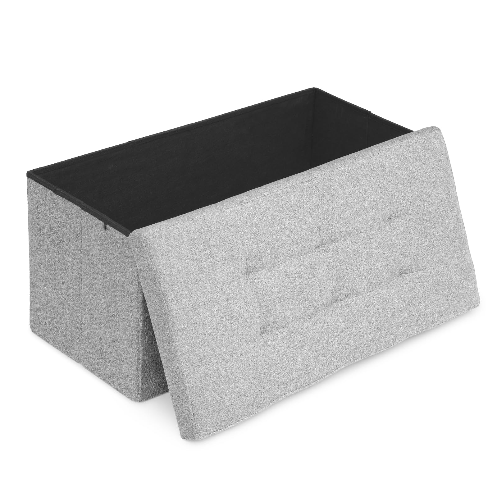 30" Storage Ottoman Bench Folding Bench with 90L Hidden Storage