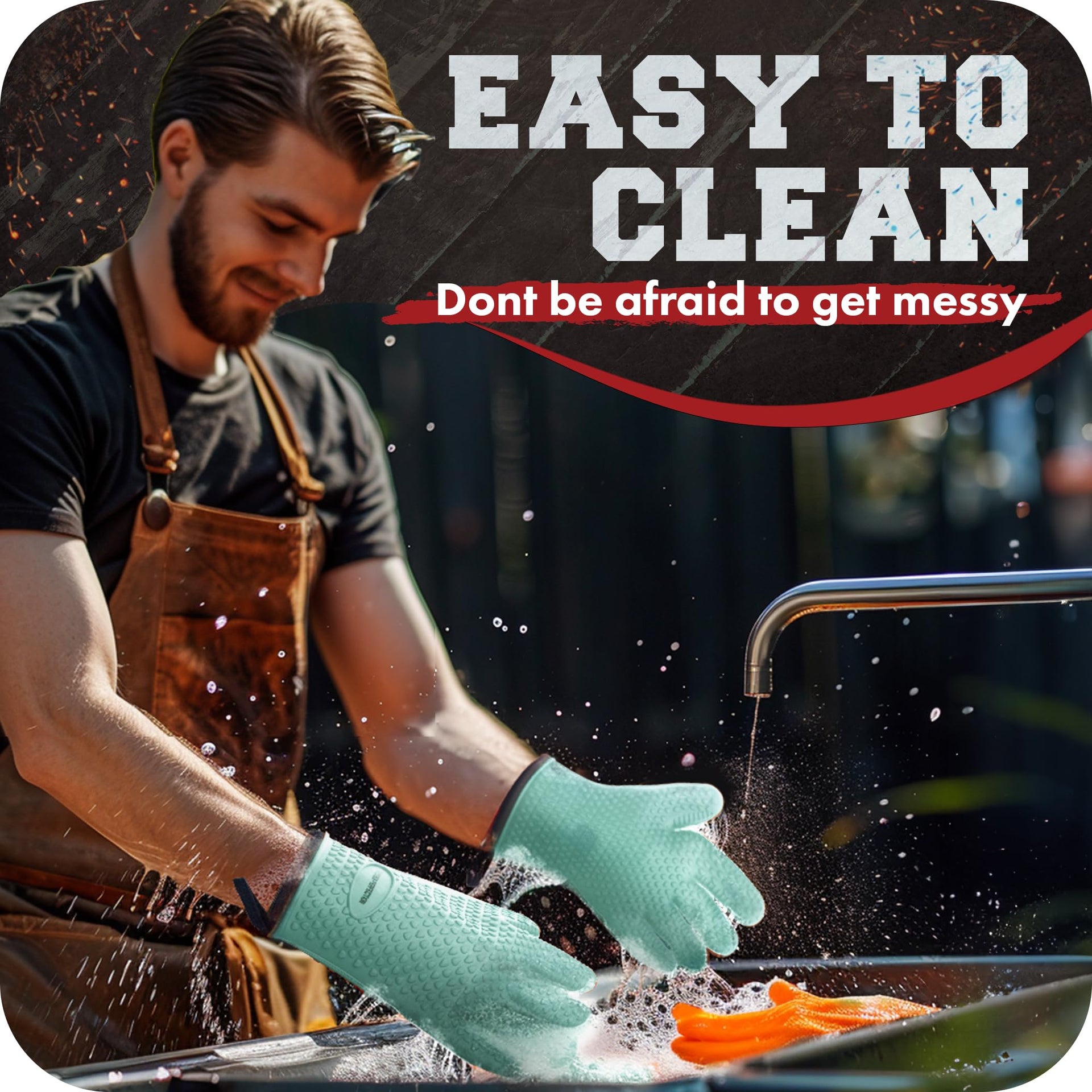 S Silicone Smoker BBQ Gloves (2 Count)