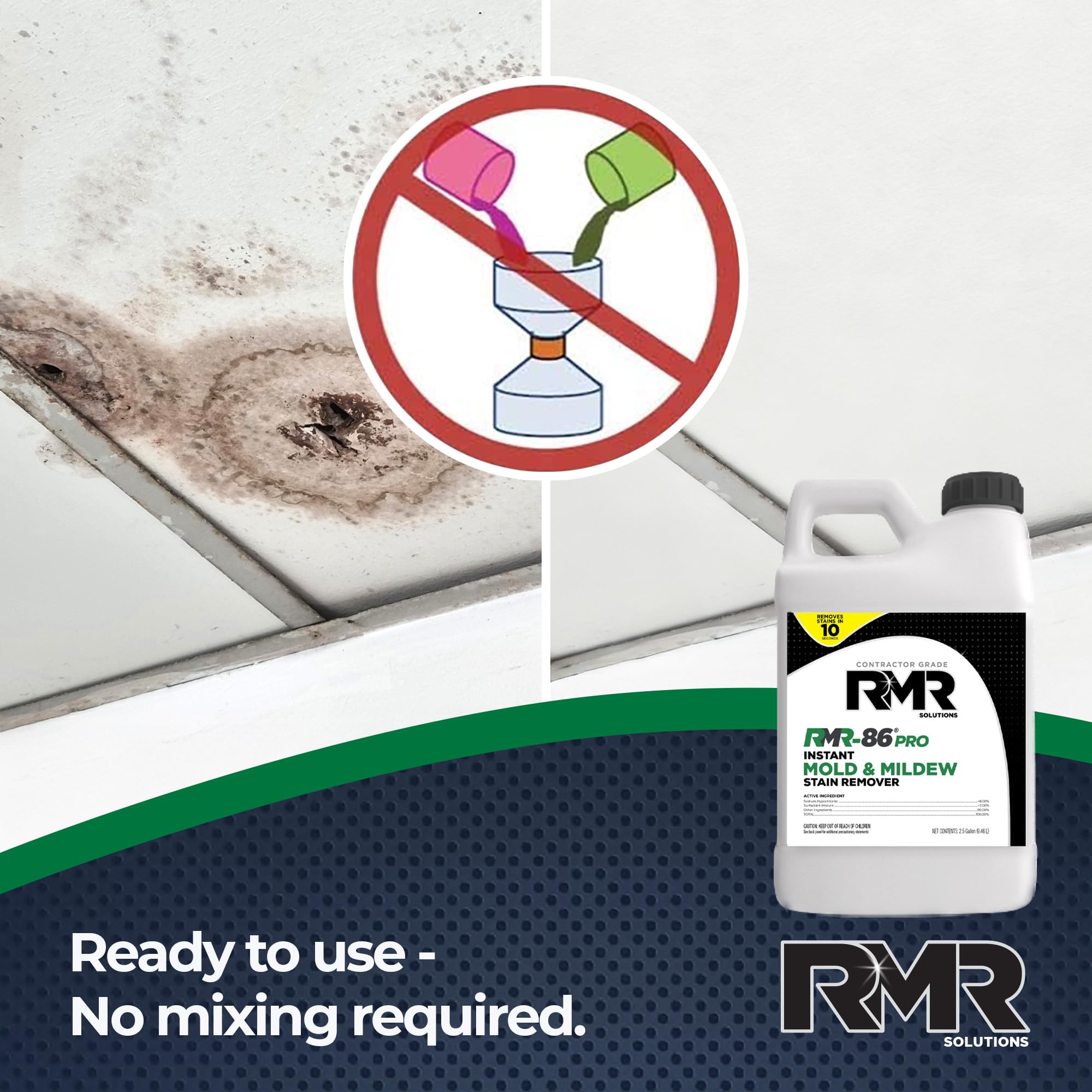 RMR 86 Pro Instant Mold Stain & Mildew Stain Remover (640 Fl Oz)