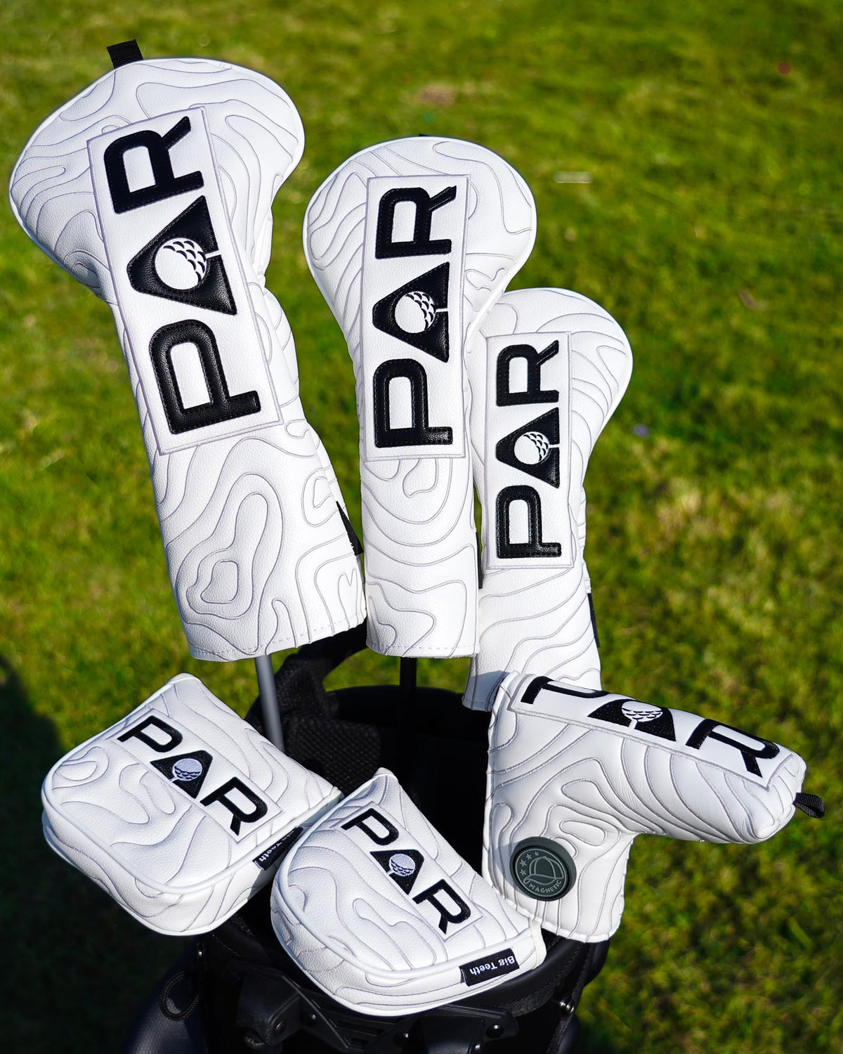 Golf Blade Putter Cover Headcover Club Protector Par Putter Head Covers Magnetic Bar Closure for Scotty Cameron Taylormade Odyssey White Color