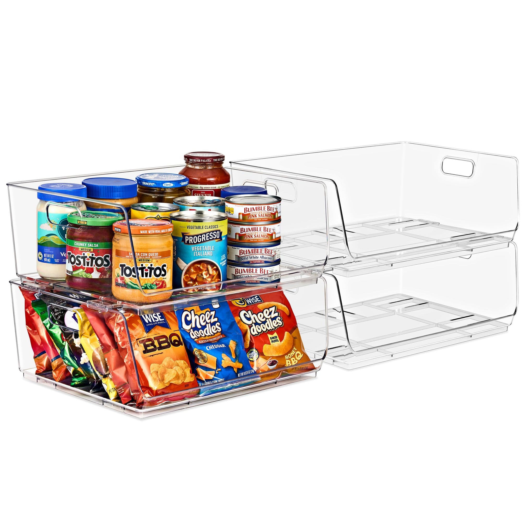 Stackable Storage Bins Open Front (4 Count)