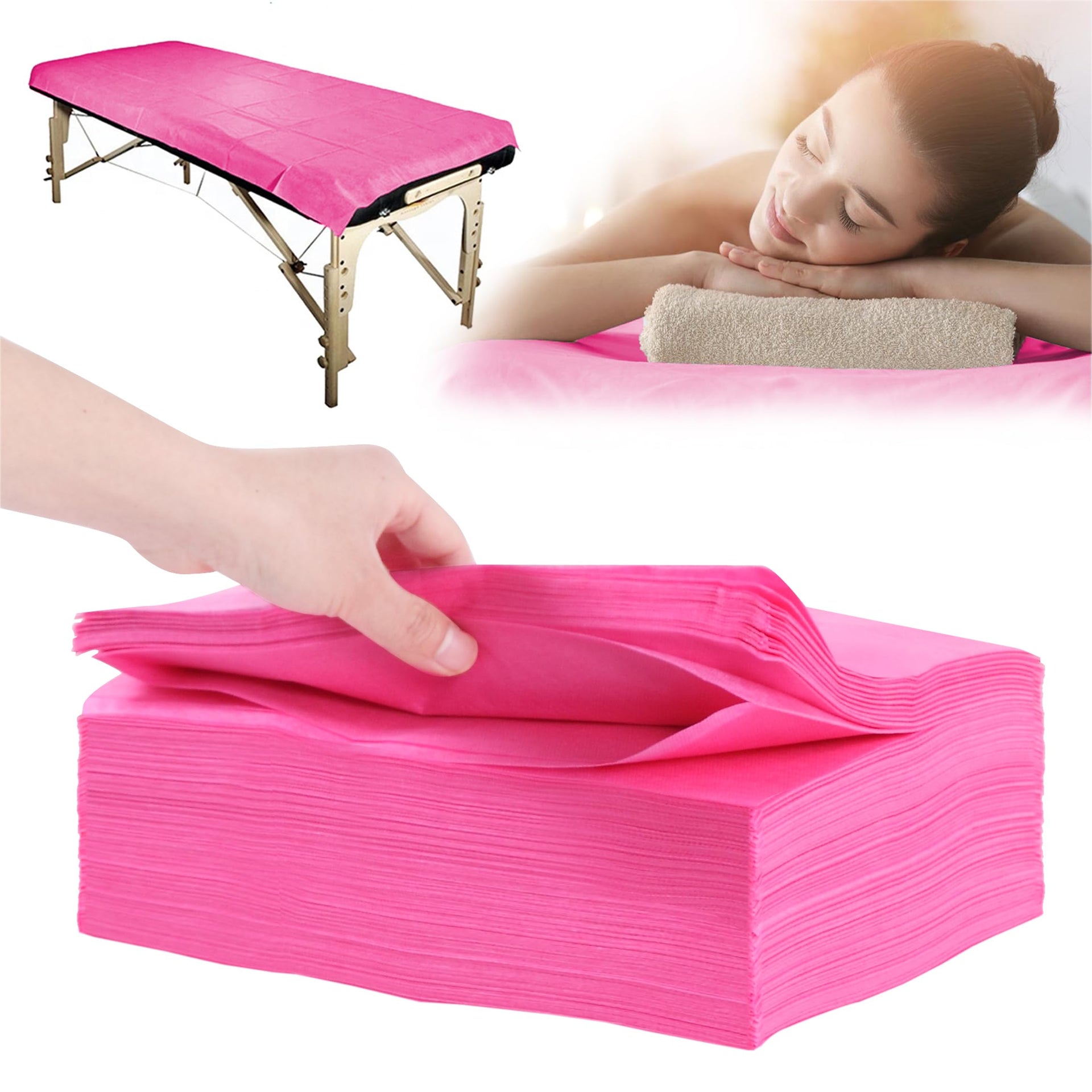 31" x 71" Disposable Bed Sheets for Massage Table Waterproof Massage Table Sheet Soft Non Woven Fabric SPA Bed Cover Breathable for Massage Beauty Tattoos 50PCS (50 Count)