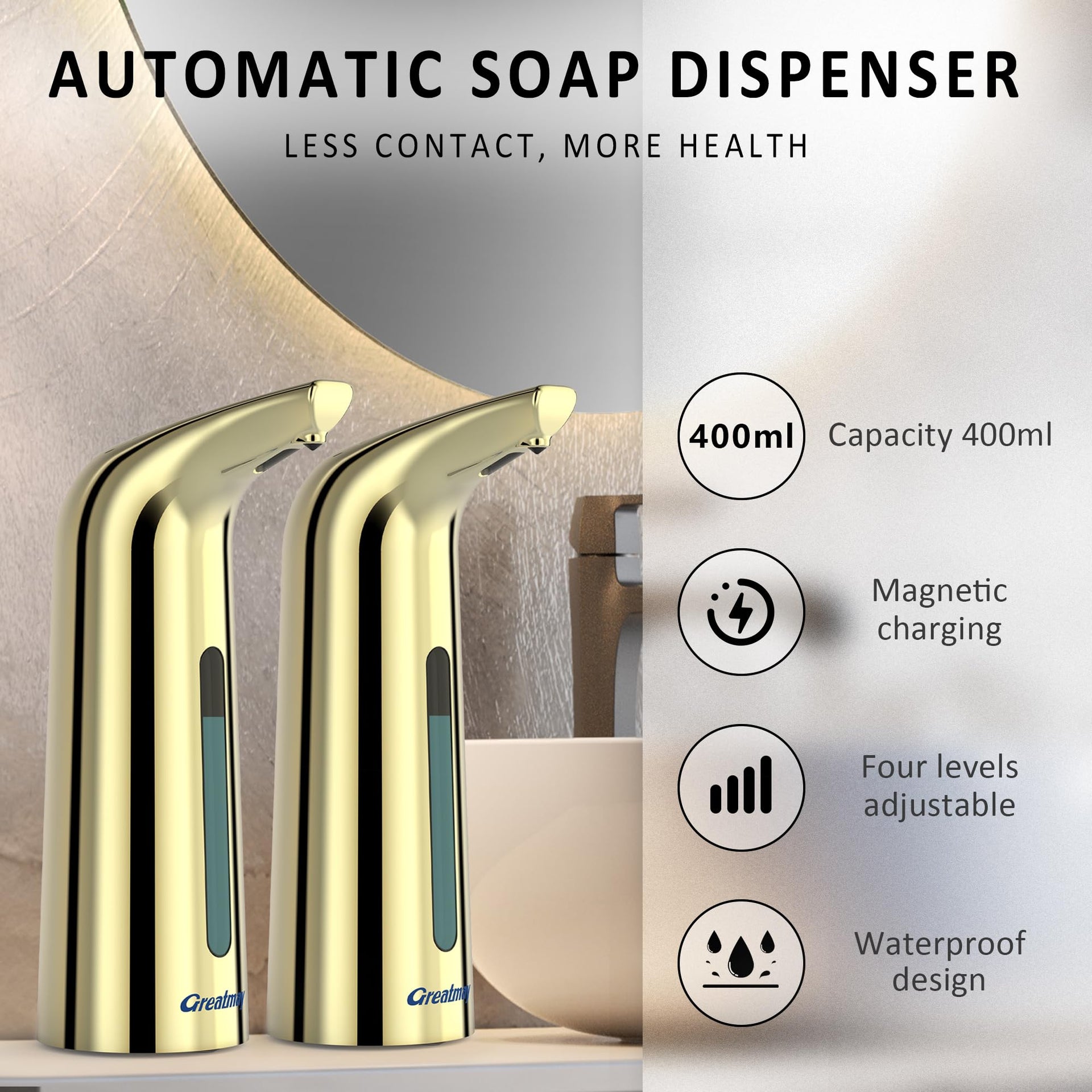 Touchless Automatic Soap Dispenser 2 Pack