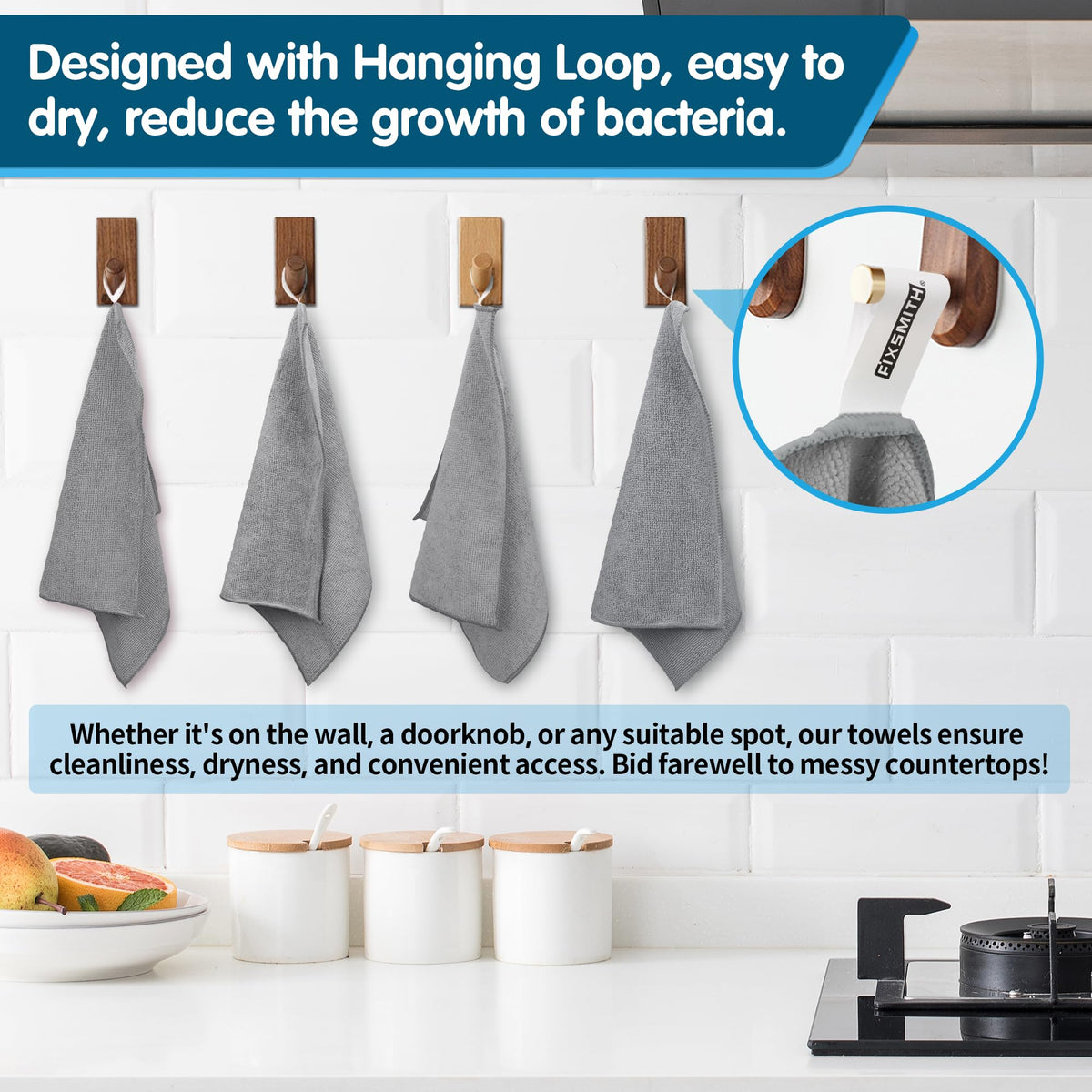 Grey Microfiber Cleaning Cloth (12 Count)