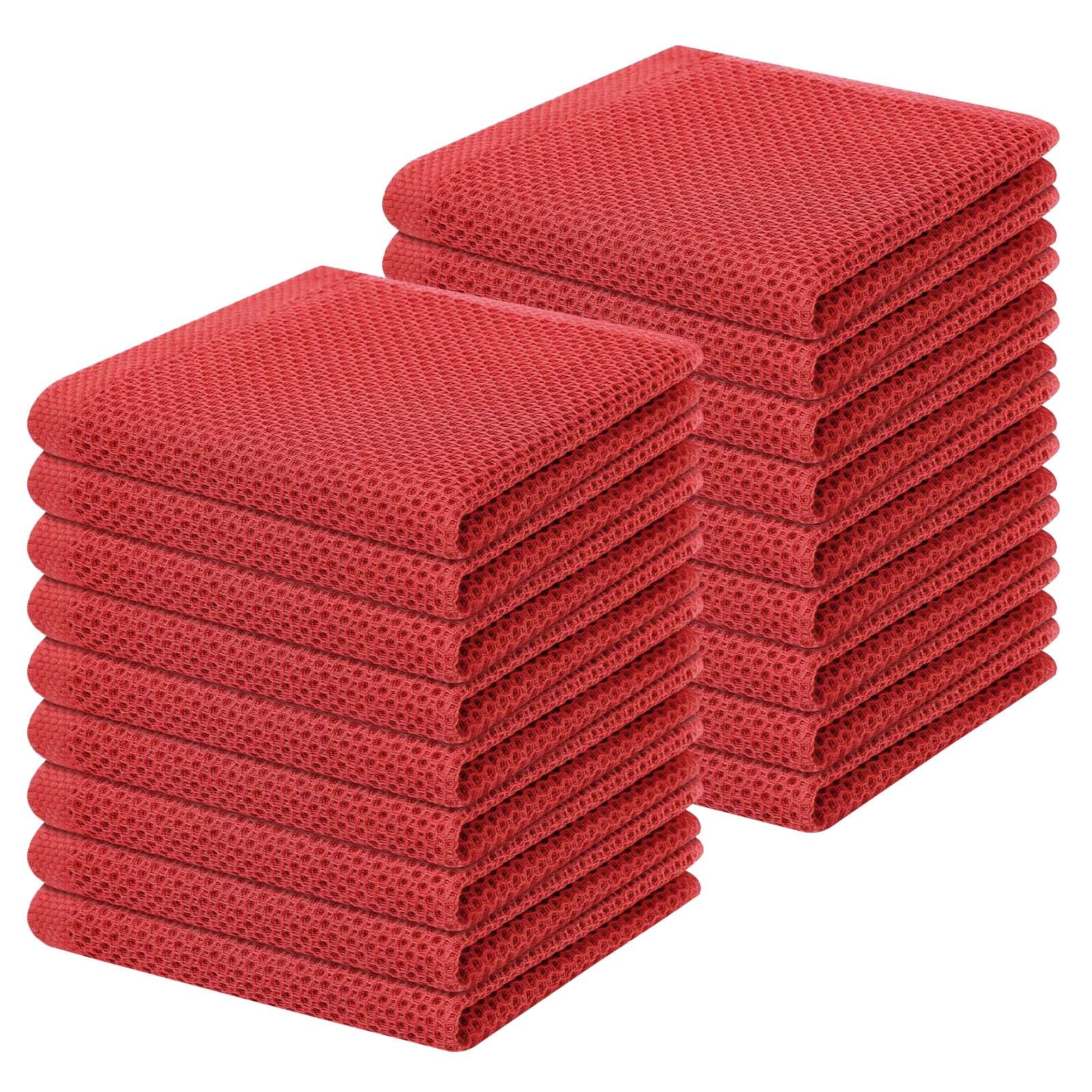 100% Cotton Waffle Weave Kitchen Dish Cloths 18 (18 Count)