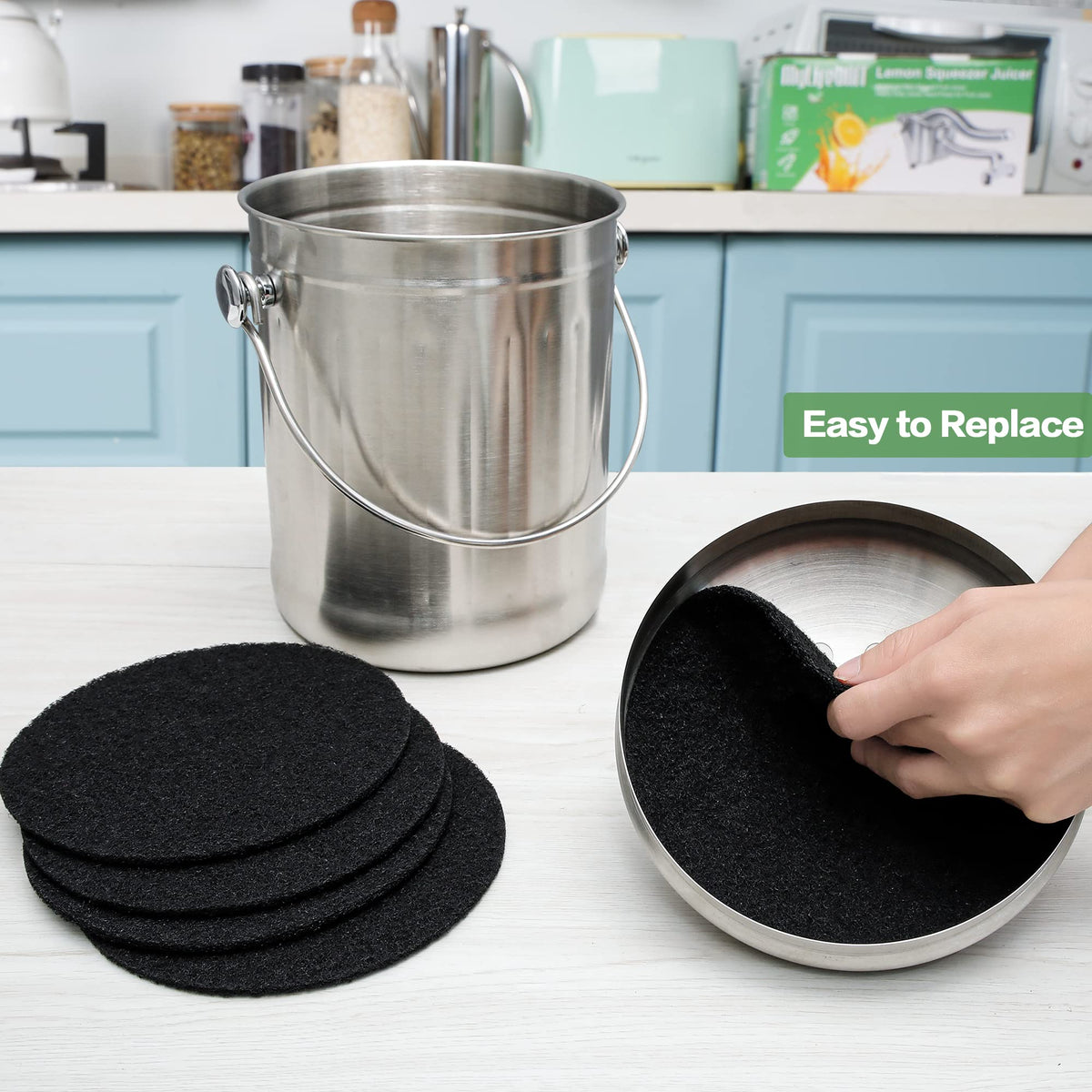 16 Pack Charcoal Filter for Compost Bin Kitchen (16 Count)