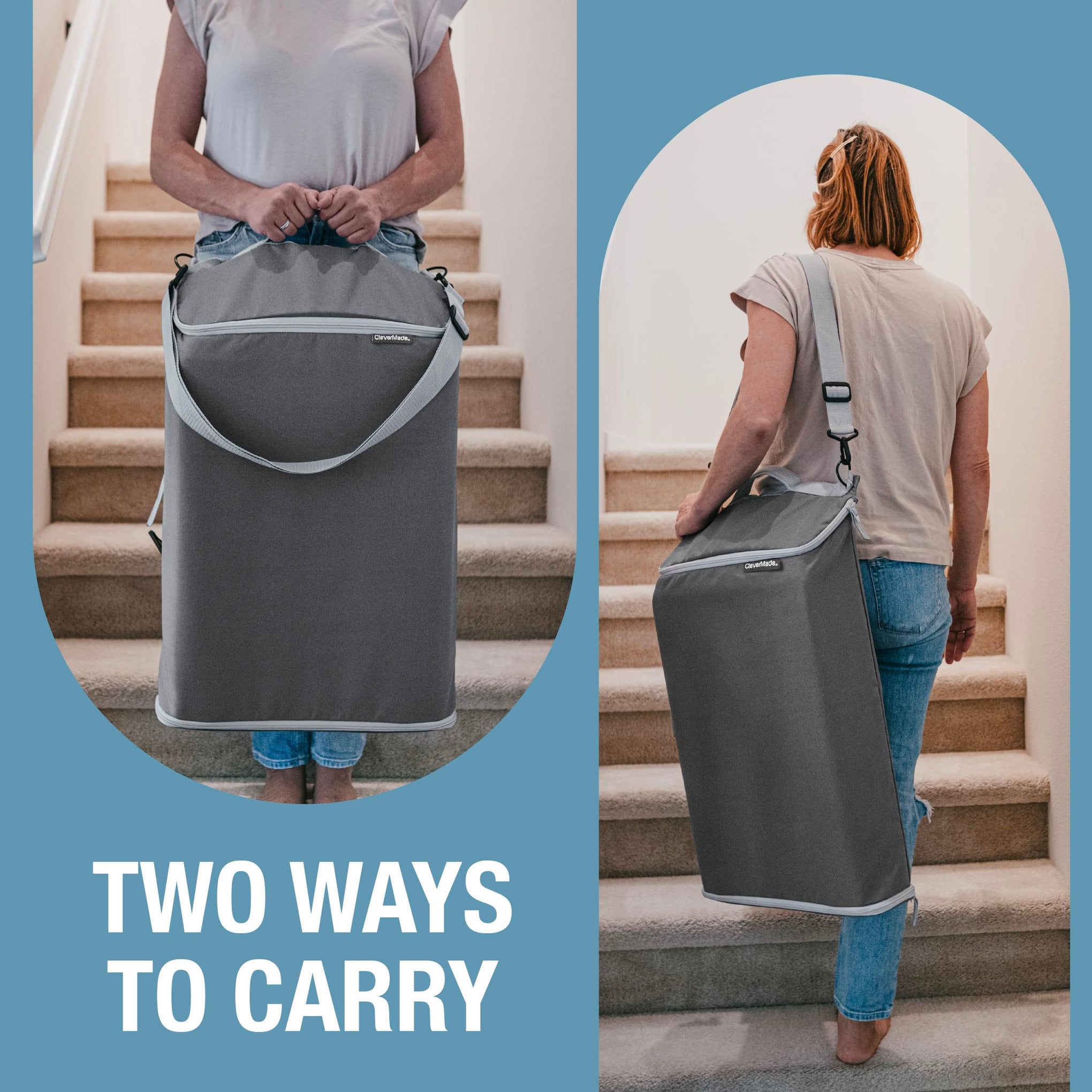 Hanging Laundry Hamper Bag with Over the Door Hooks