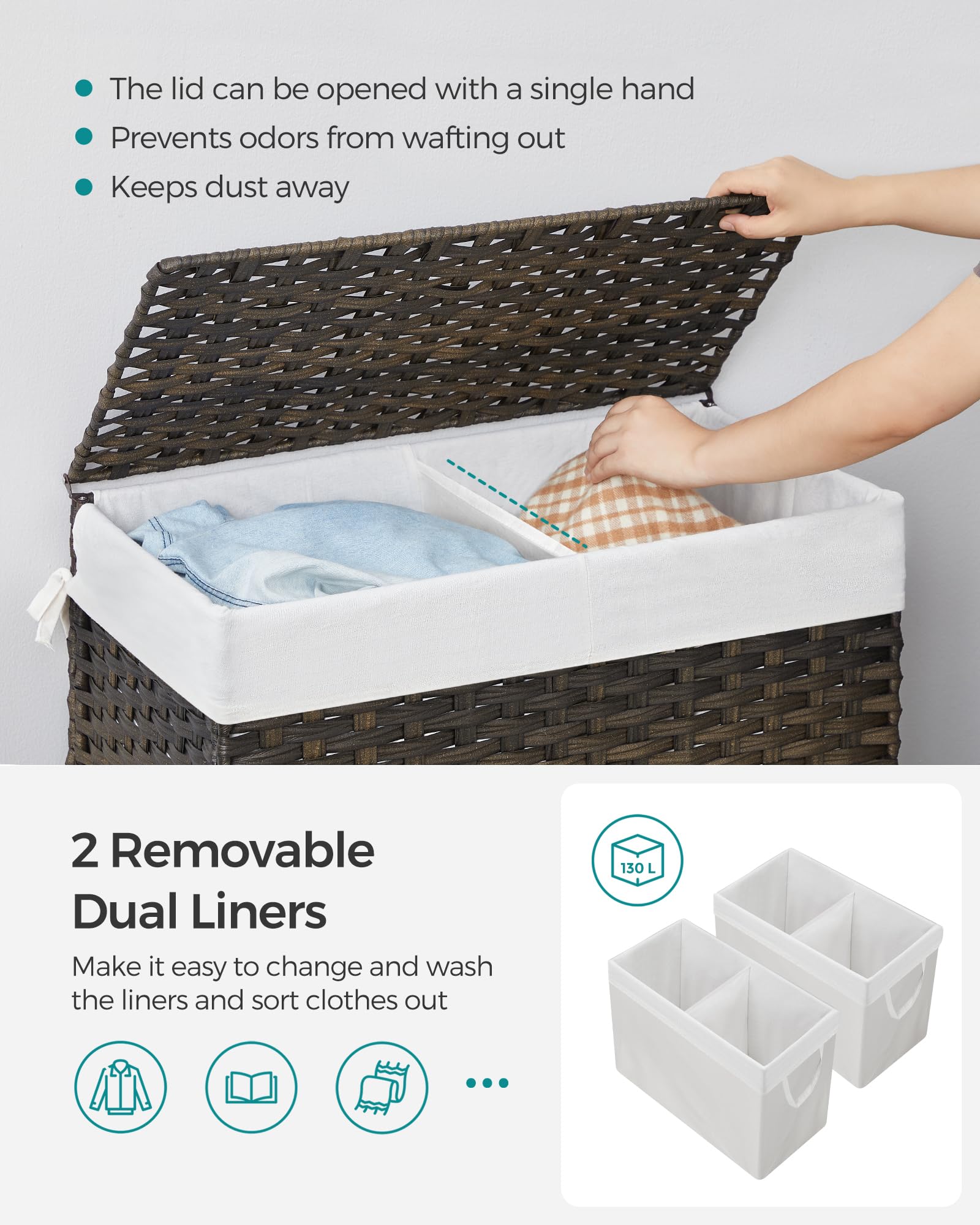 Laundry Hamper with Lid - ModHome Supplies