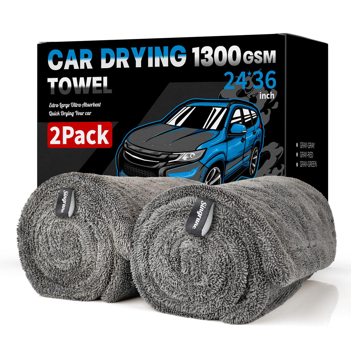 2 Pack XL Car Drying Towel (2 Count)