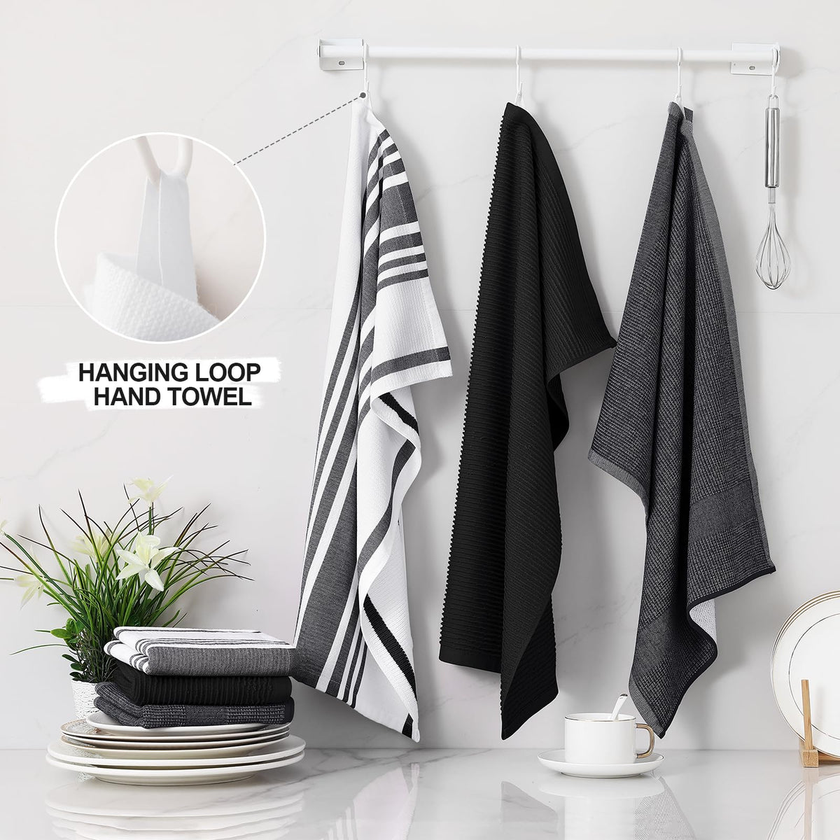 Cotton 380 GSM Premium Kitchen Towels (5.99 Count)