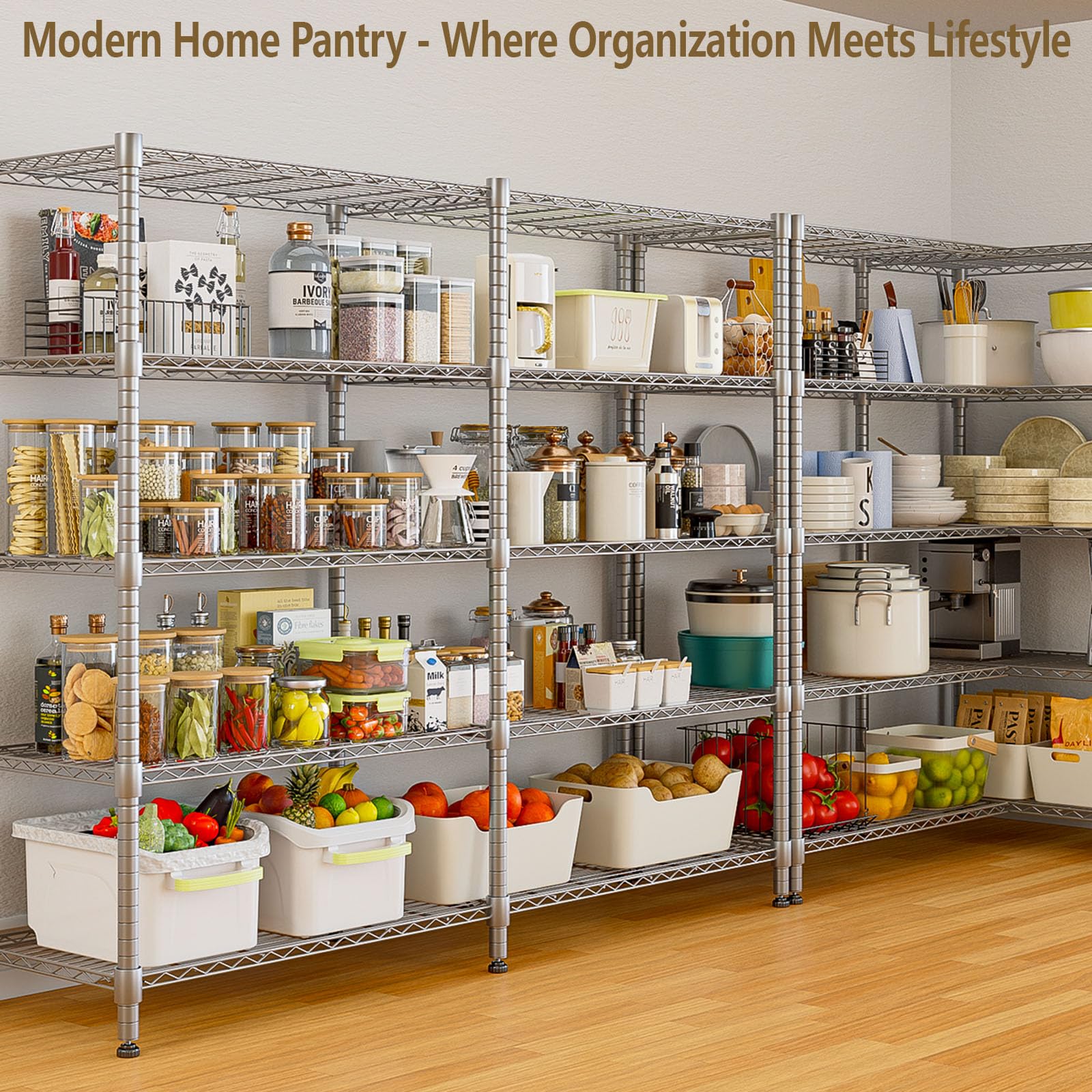 72"W Wire Rack Shelving