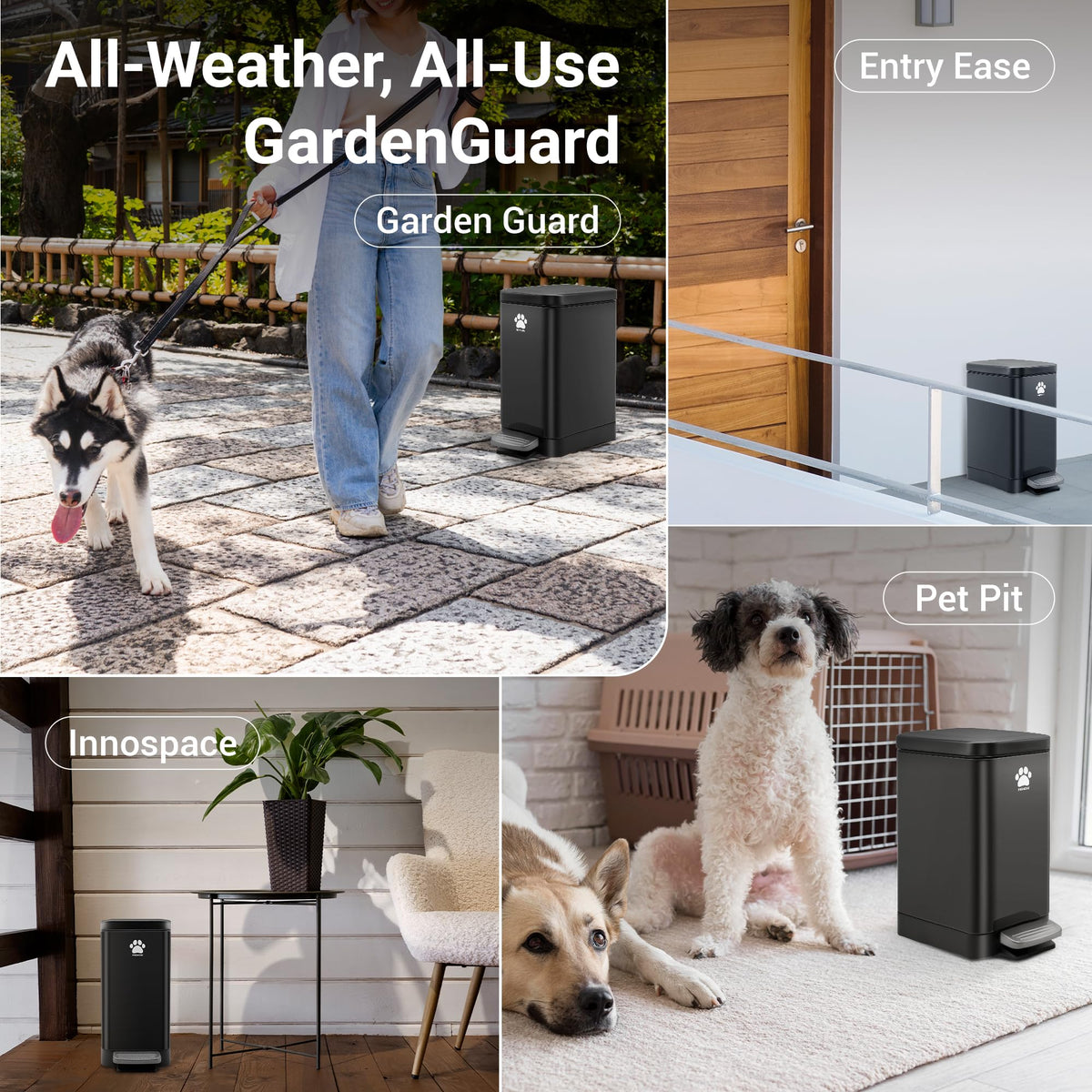 Dog Poop Trash Can Outside with Poop Scooper for Dogs