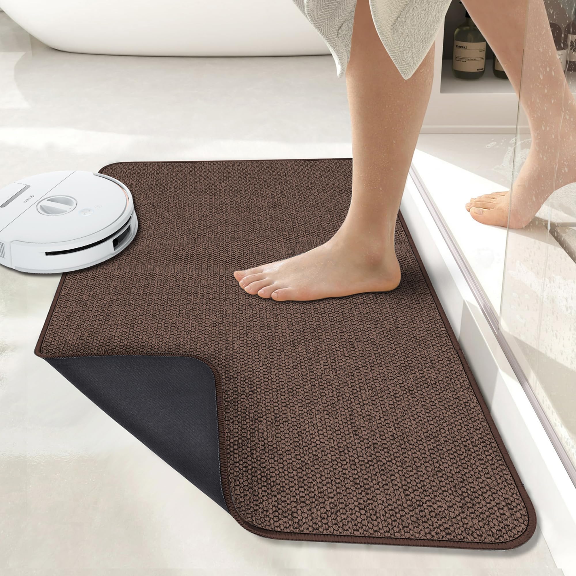 Bath Mat Ultra Thin Bathroom Rugs (7.2 Sq Ft)