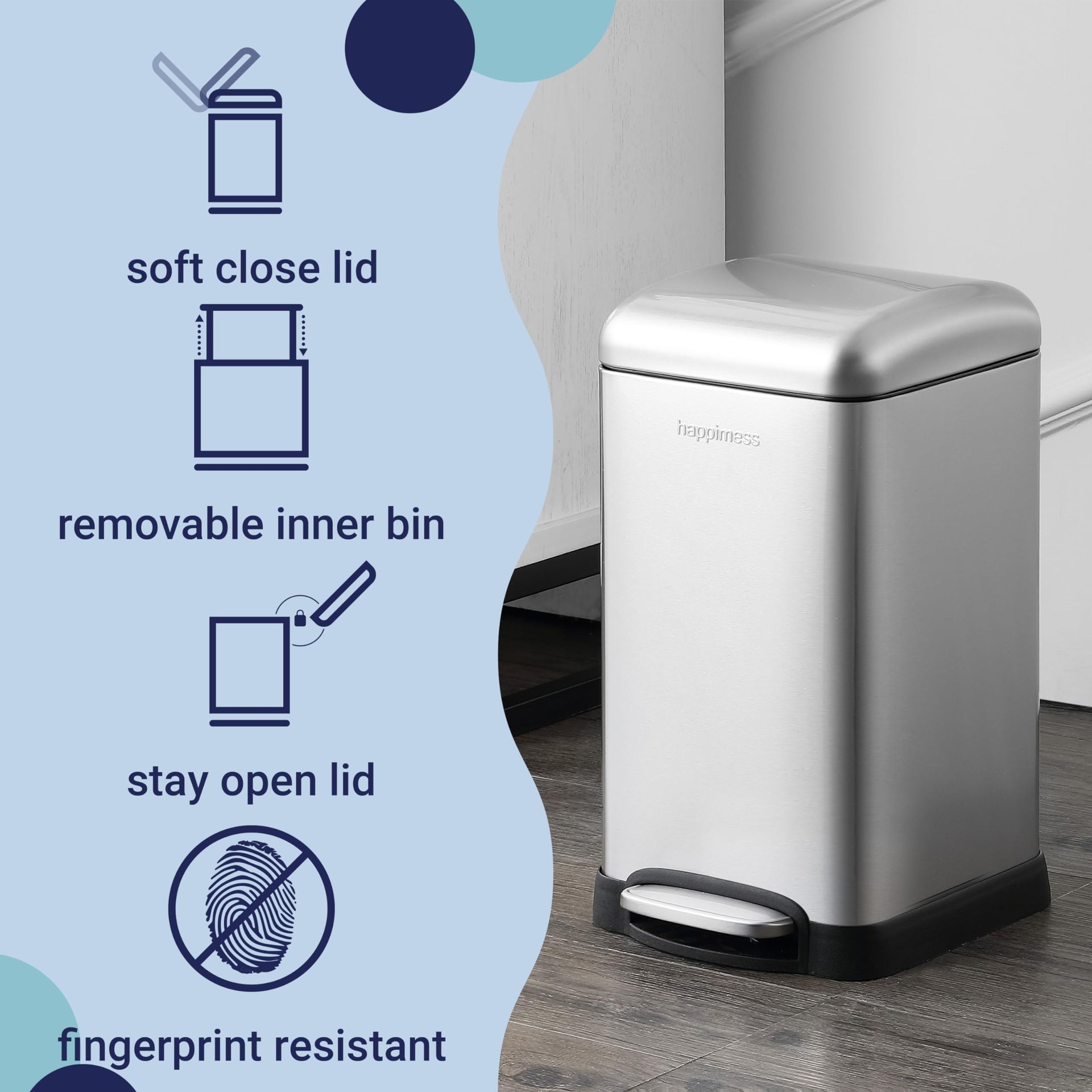 Betty Retro Mini 3.2 Gal Step Trash Can