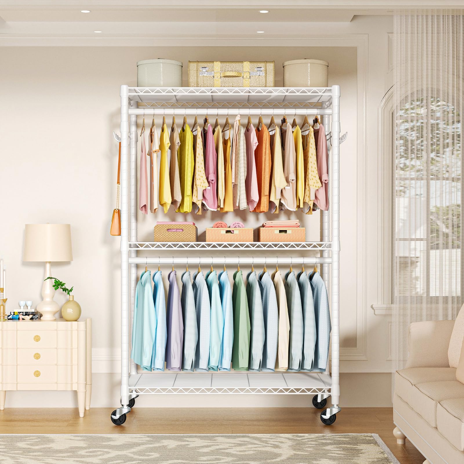 P1 Plus Rolling Clothes Rack