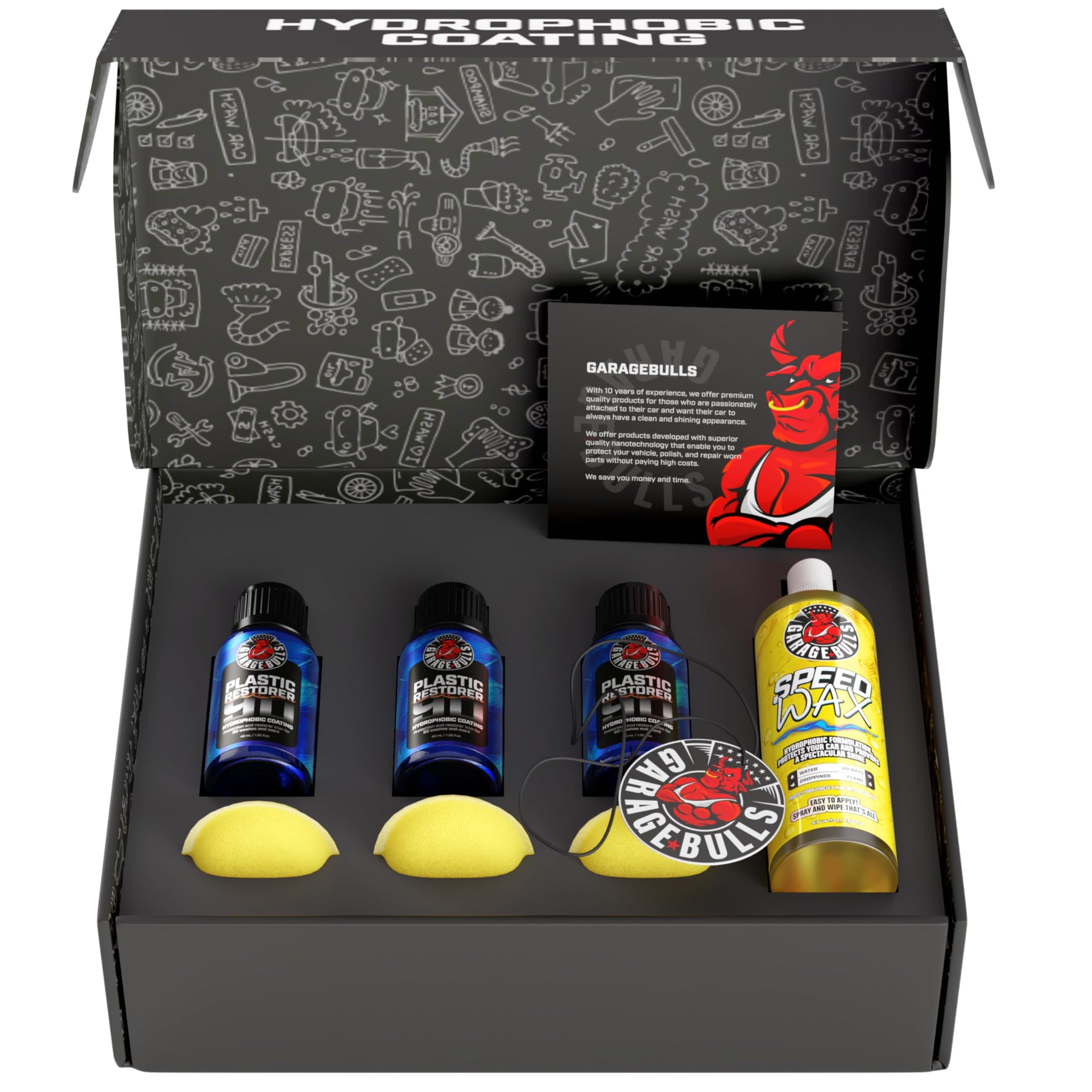 Car Plastic Restorer & Hydrophobic Trim Ceramic Coating Kit Car Accessories Long Lasting Coating (3 Fl Oz)