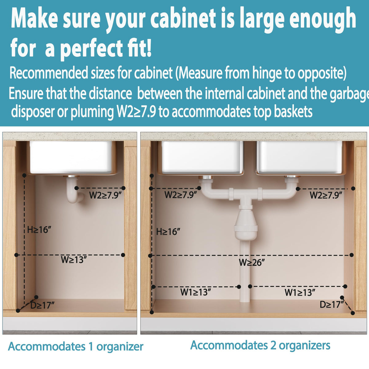 Under Sink Organizer 2 Pack (2 Count)