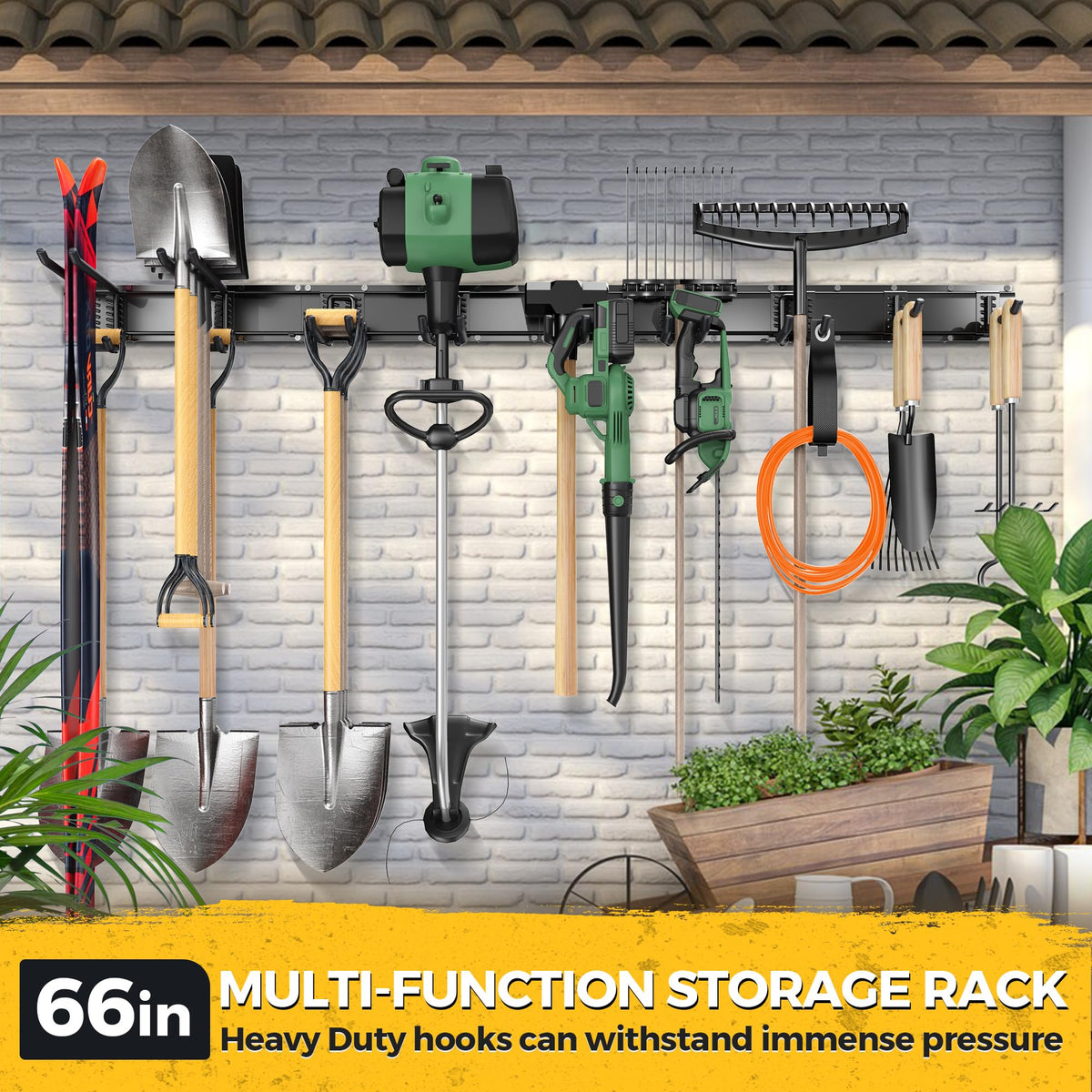 66" Garage Tool Organizer Wall Mount
