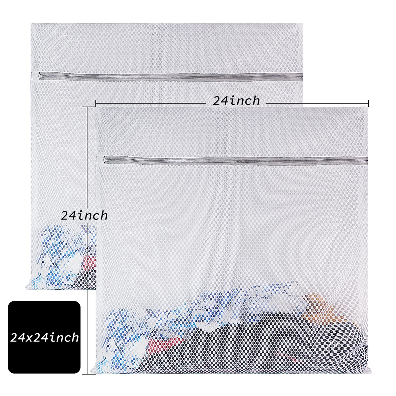 2 XX Large Honeycomb Mesh Laundry Bag Delicates Durable for Washing Machine (2 Count)