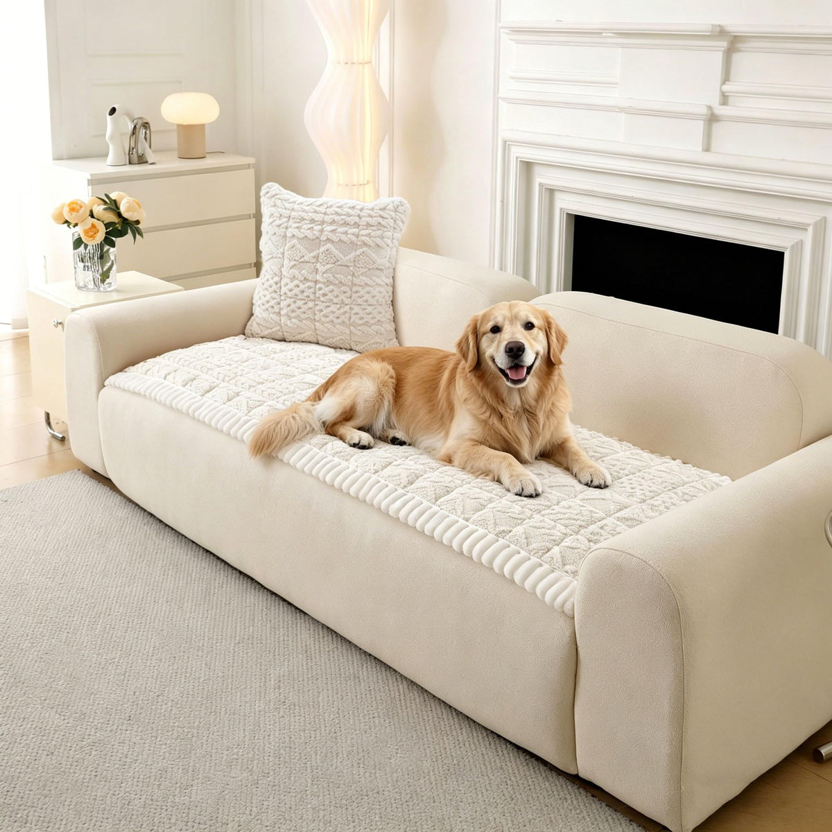 All Seasons Sofa Covers for 3 Cushion Couch Washable (3 Ounce)