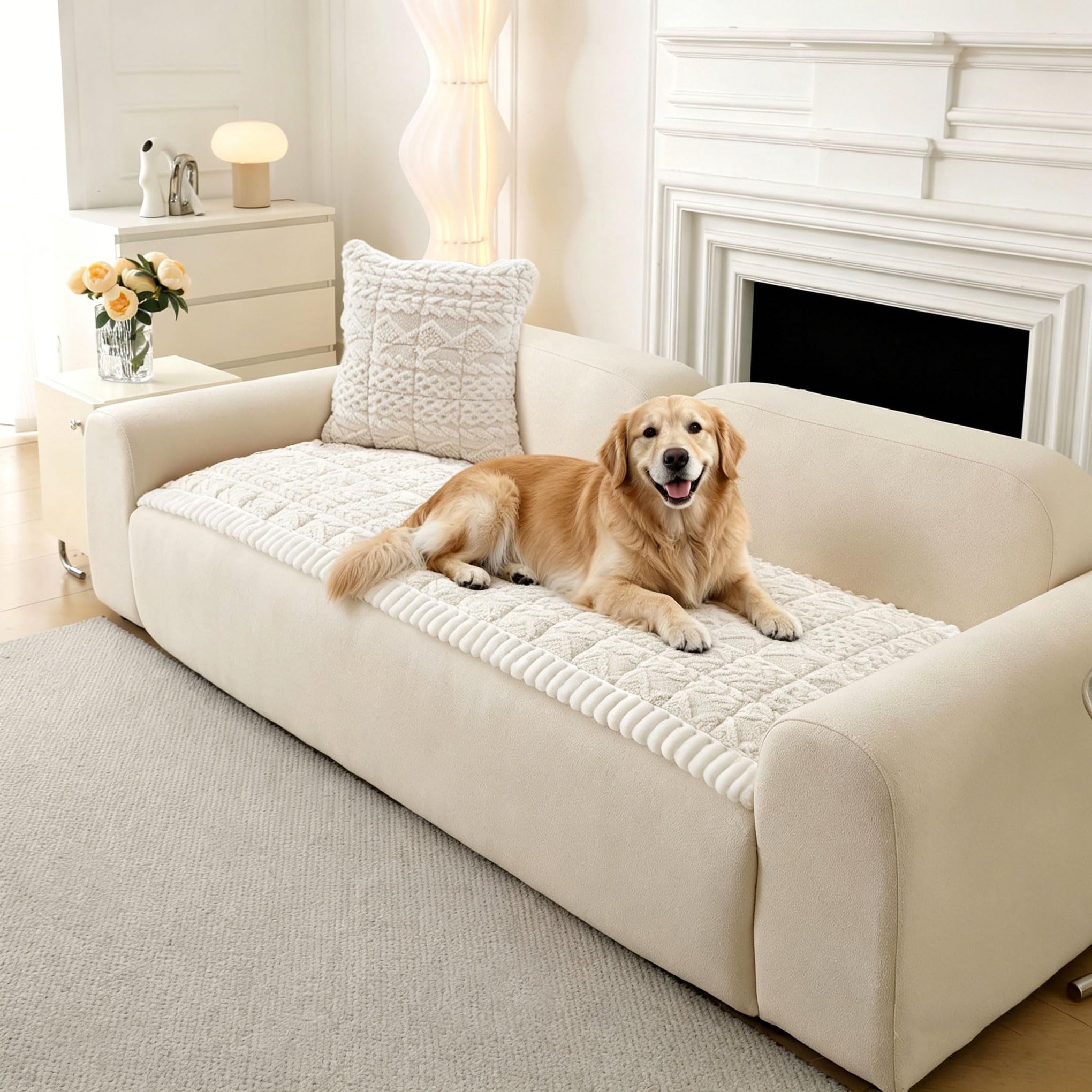 All Seasons Sofa Covers for 3 Cushion Couch Washable (3 Ounce)