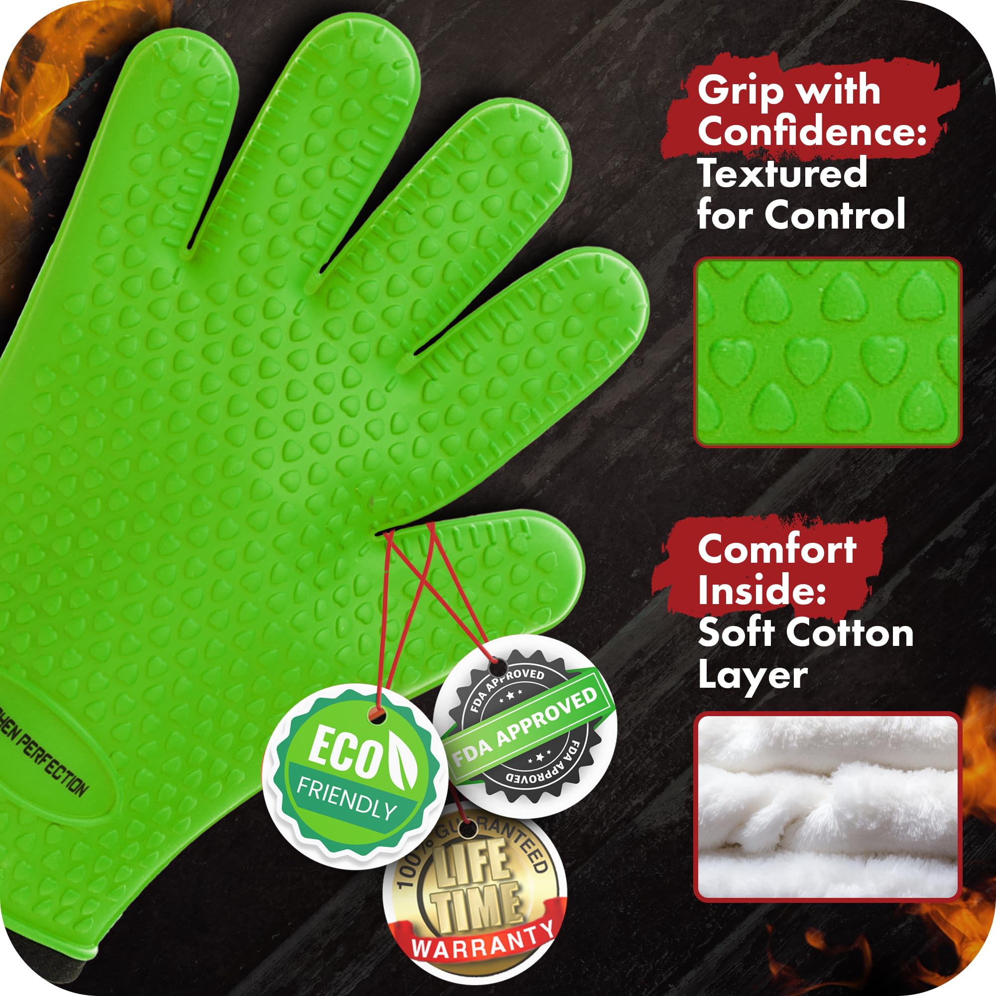 S Silicone Smoker BBQ Gloves