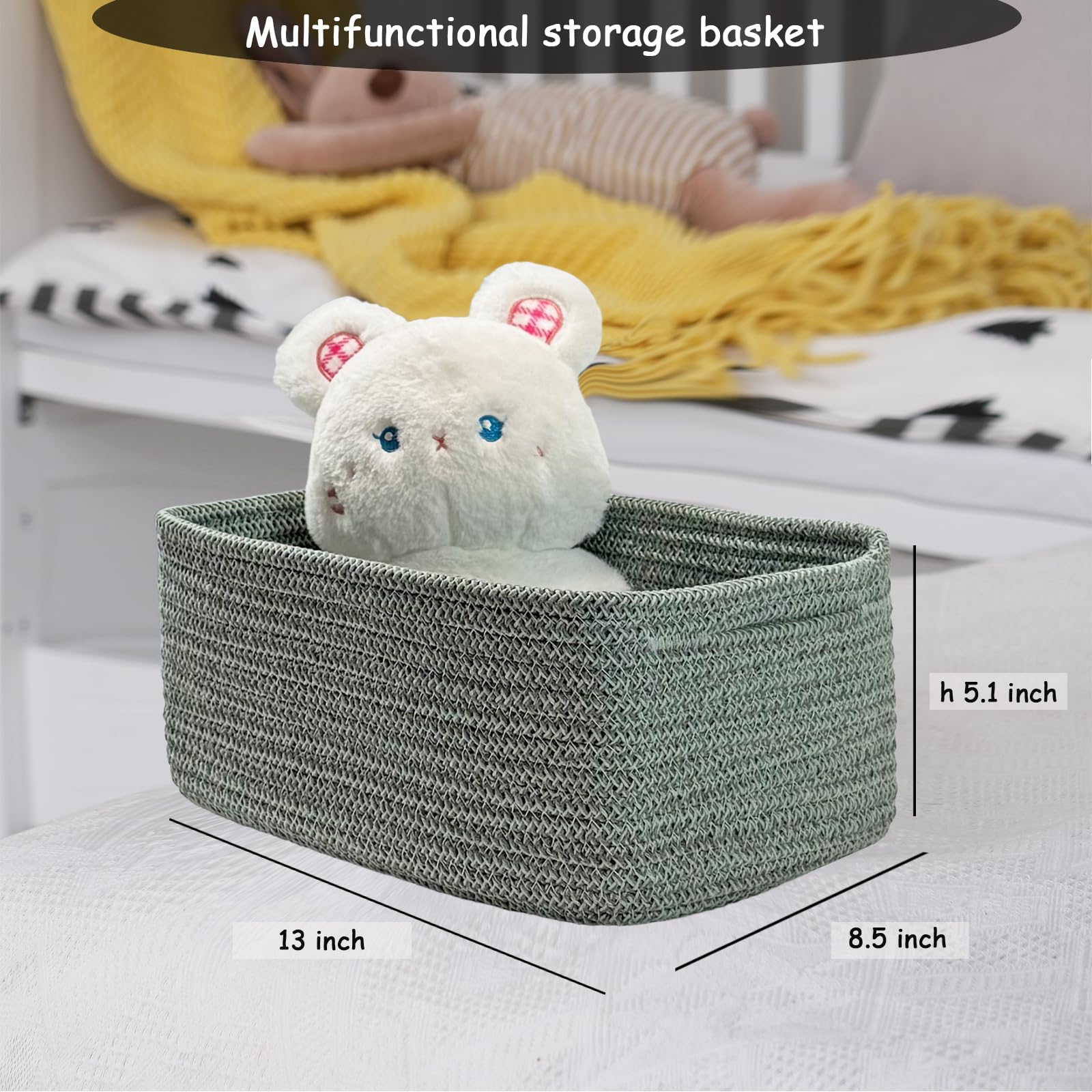 13" x 8.5" x 5.1" Storage Baskets for Organizing (3 Count)