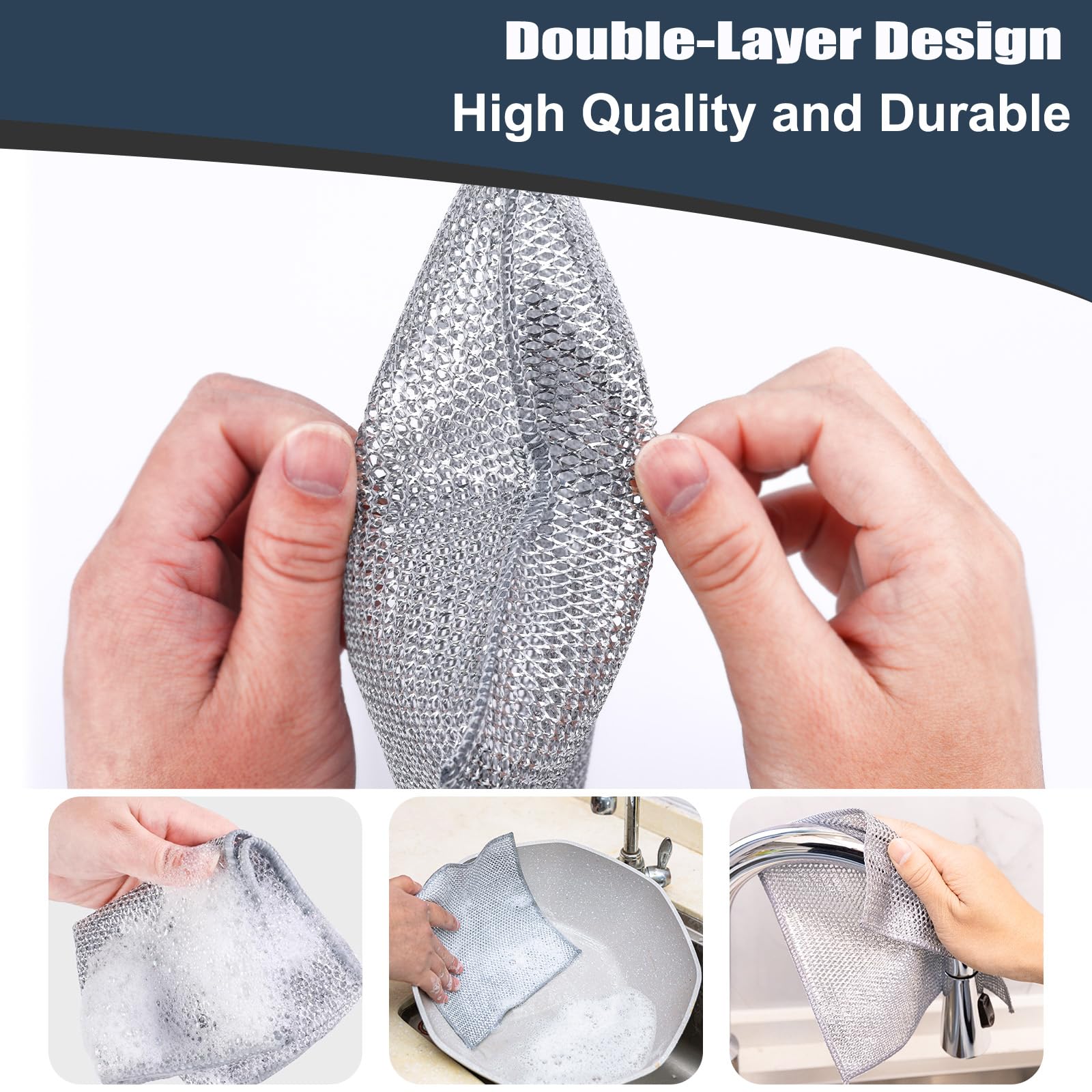 30 Pcs New Upgrade Steel Wire Dishcloth (30 Count)