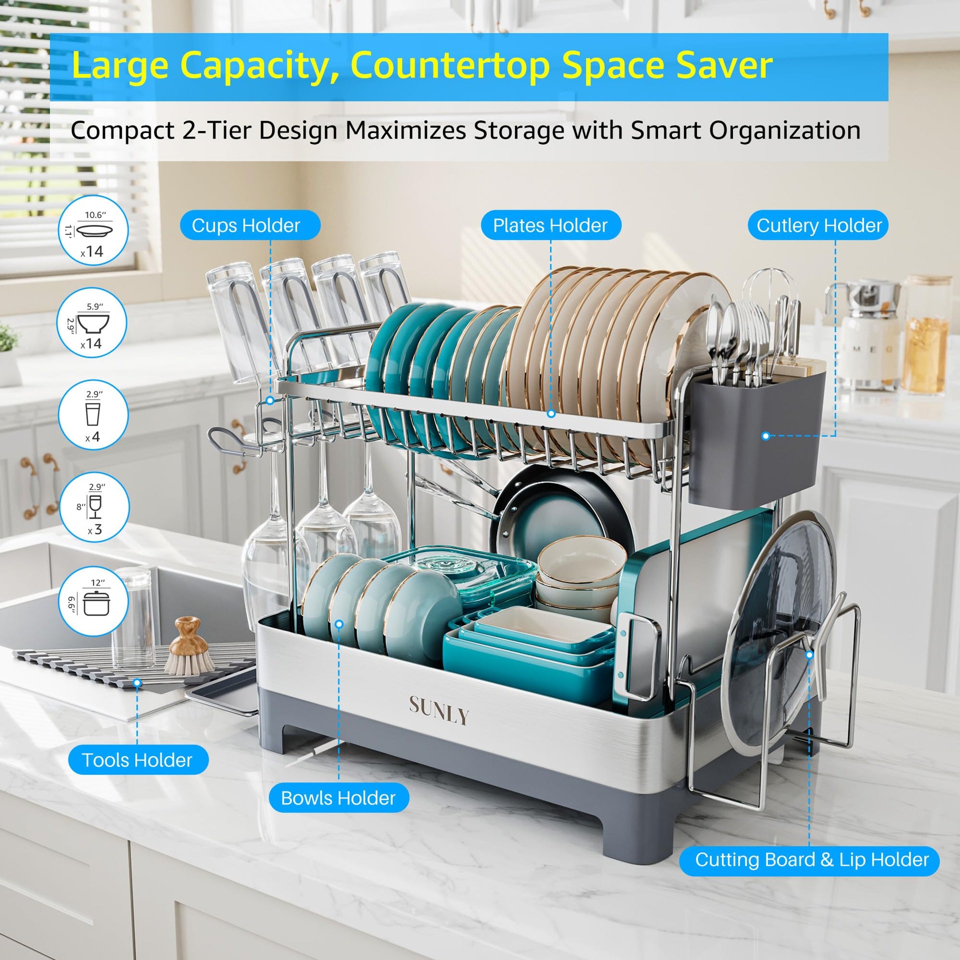 Large Dish Drying Rack