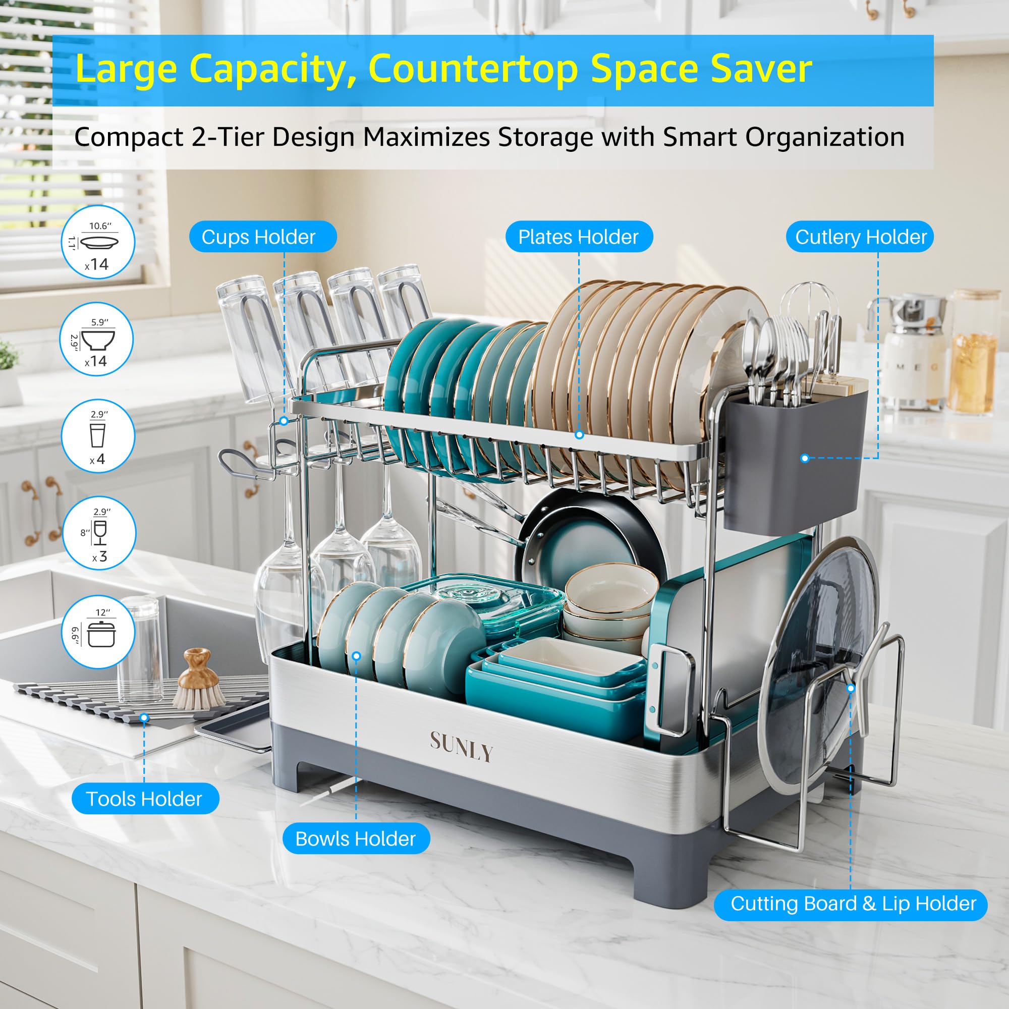 Large Dish Drying Rack