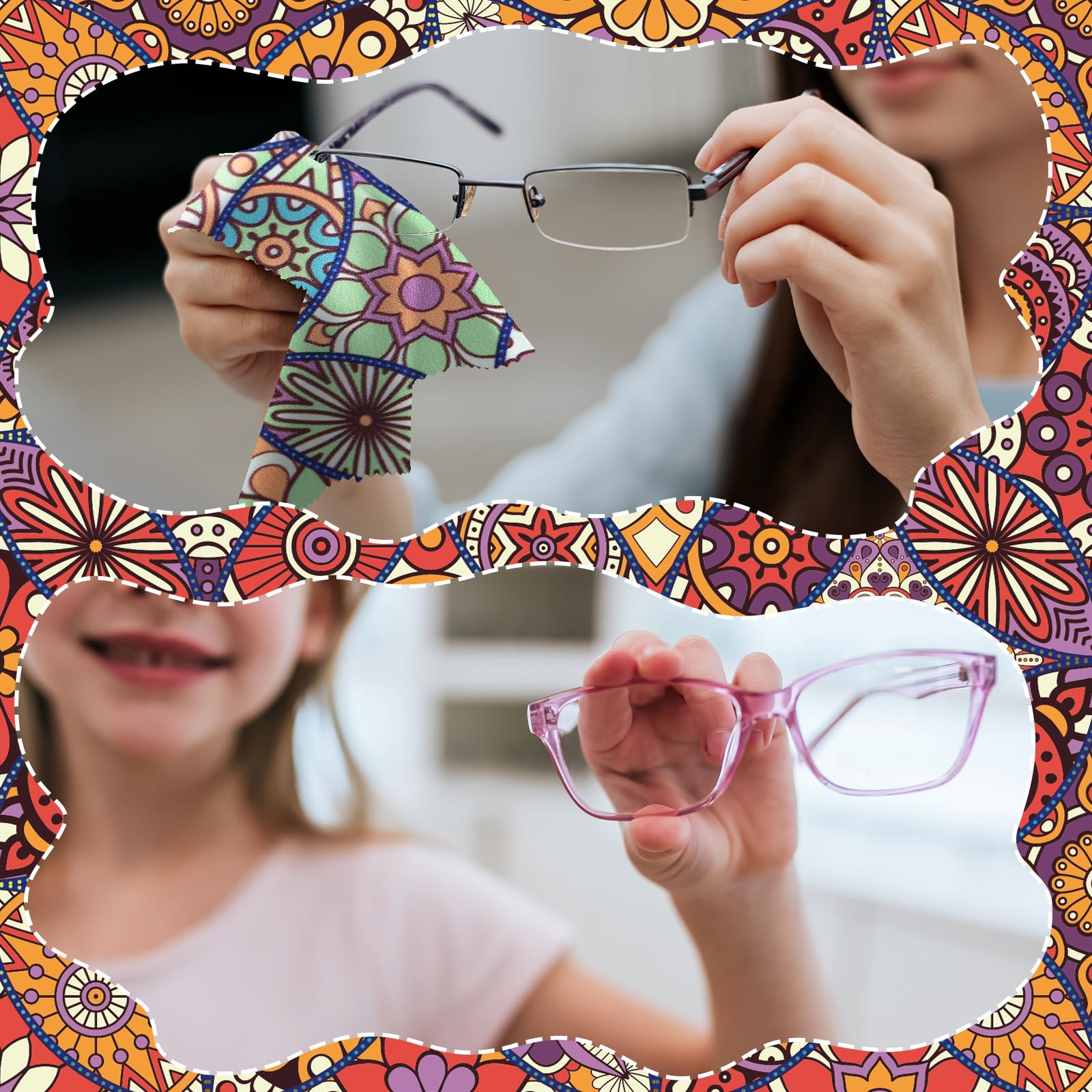 20 Pcs Microfiber Cleaning Cloth Microfiber Cloth Gift Soft Multicolor Glasses Cleaner for Eyeglasses Camera Lens Cell Phone Screens Glasses