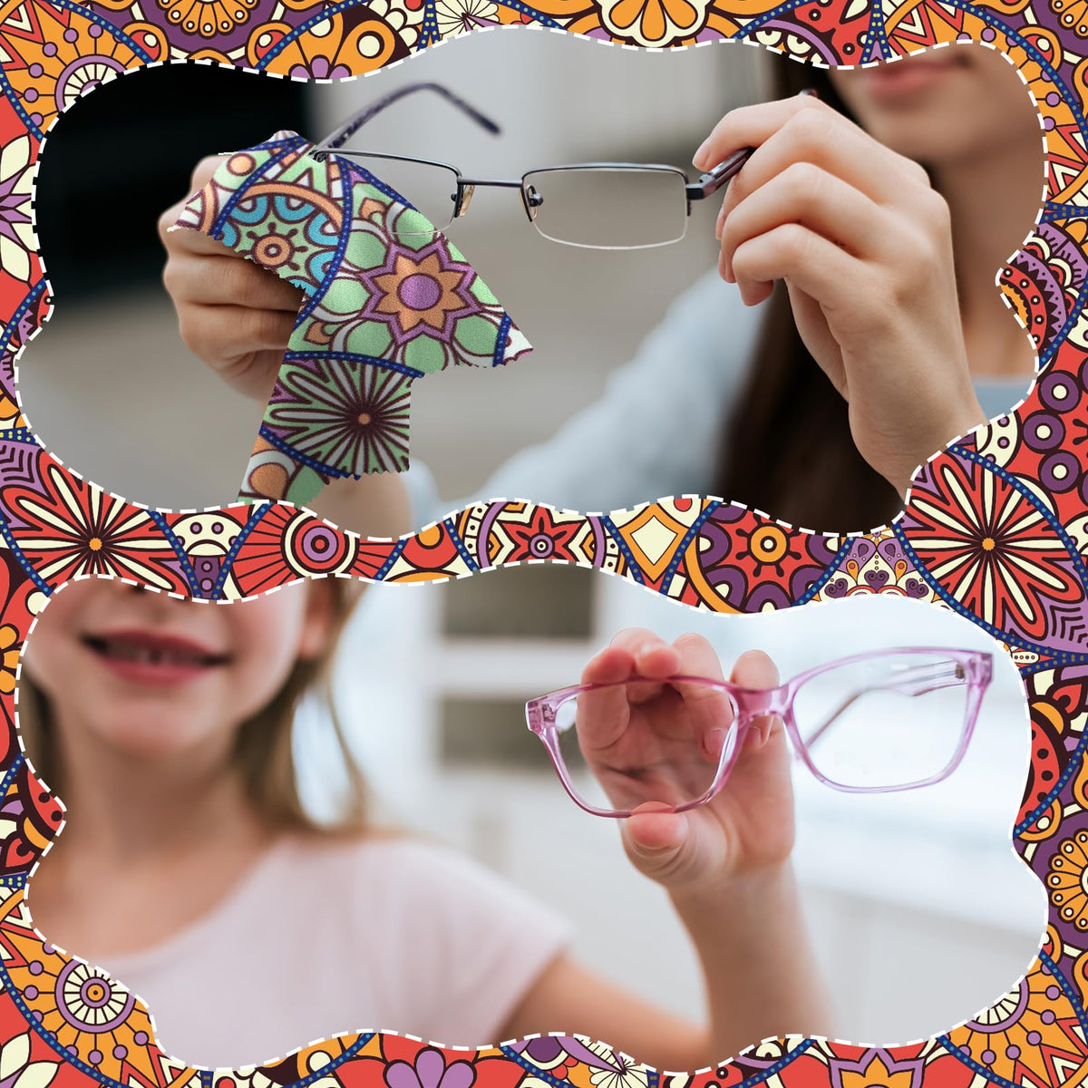 20 Pcs Microfiber Cleaning Cloth Microfiber Cloth Gift Soft Multicolor Glasses Cleaner for Eyeglasses Camera Lens Cell Phone Screens Glasses
