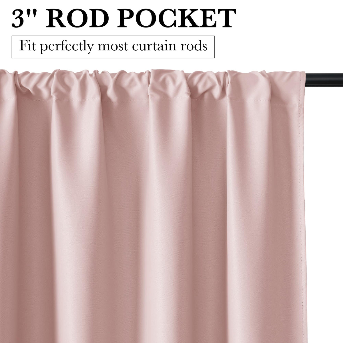 100% Blackout Basement Curtains 30 inches Long (2 Count)
