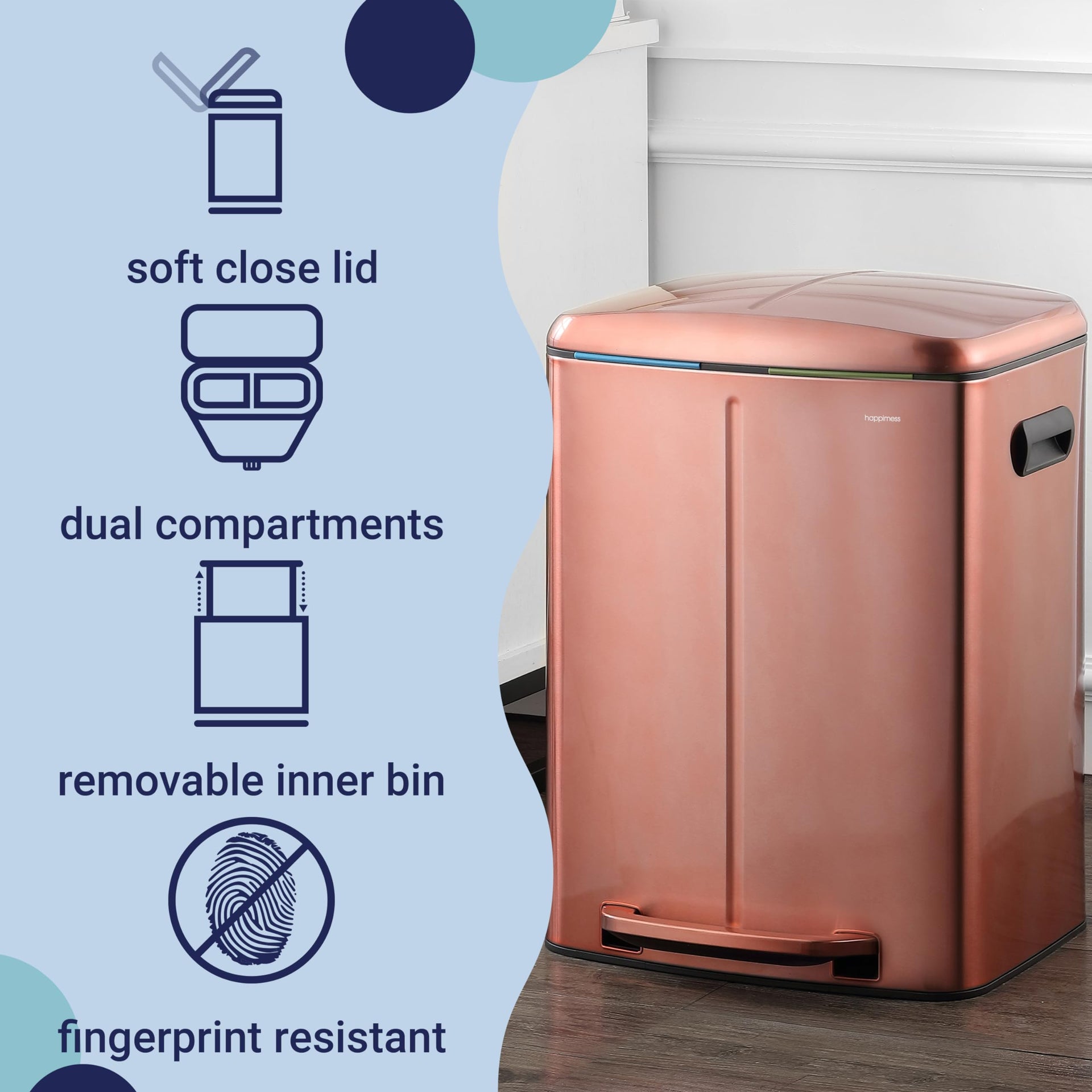 Marco 10.6 Gal Double Bucket Step Trash Can