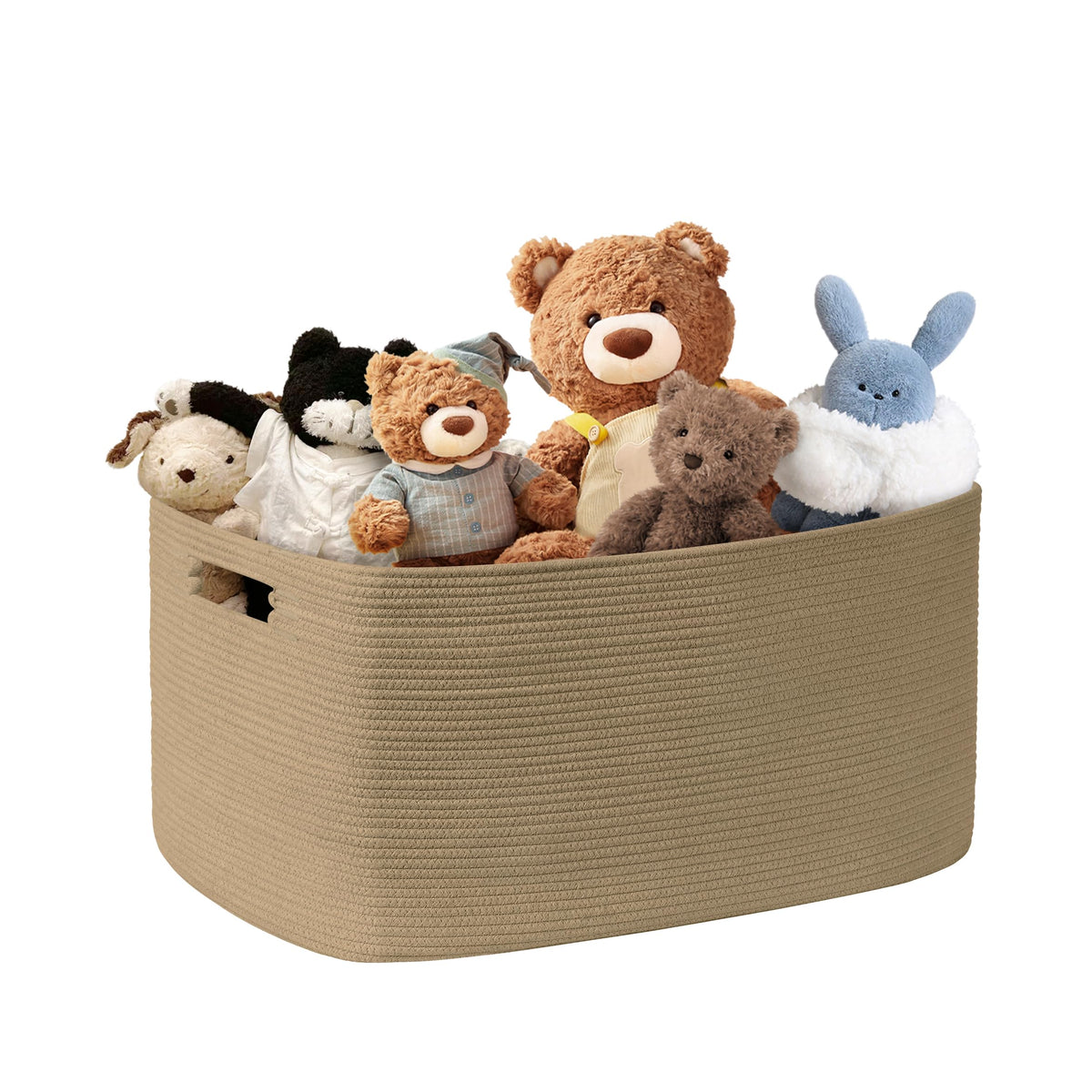 60L Woven Laundry Basket Hamper with Handles