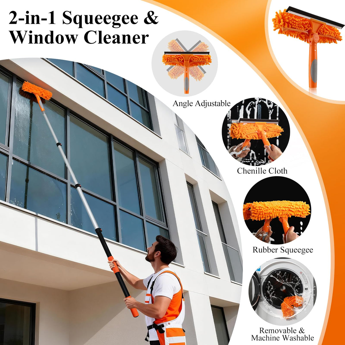20ft Extendable Duster Kit for High Ceilings with Extension Pole