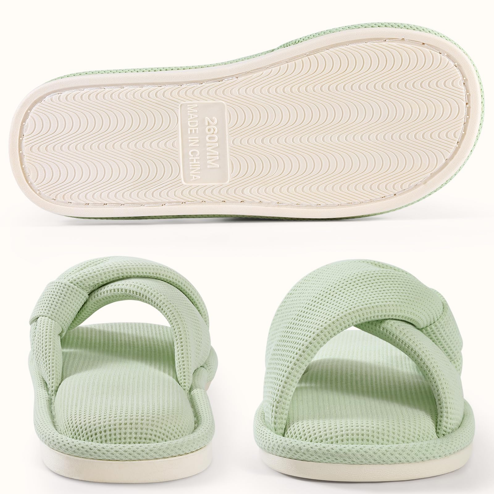 Summer House Slippers for Women Corduroy Open Toe Indoor Slippers