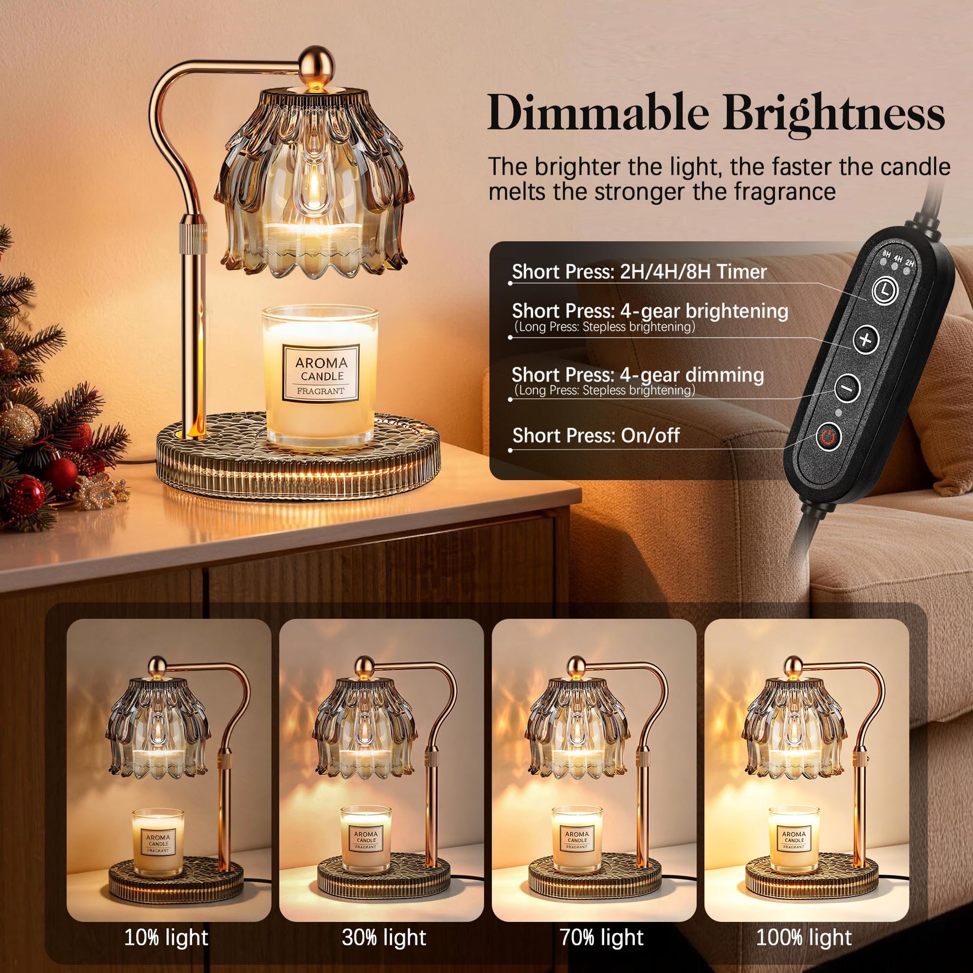 Candle Warmer Lamp with Timer Dimmer