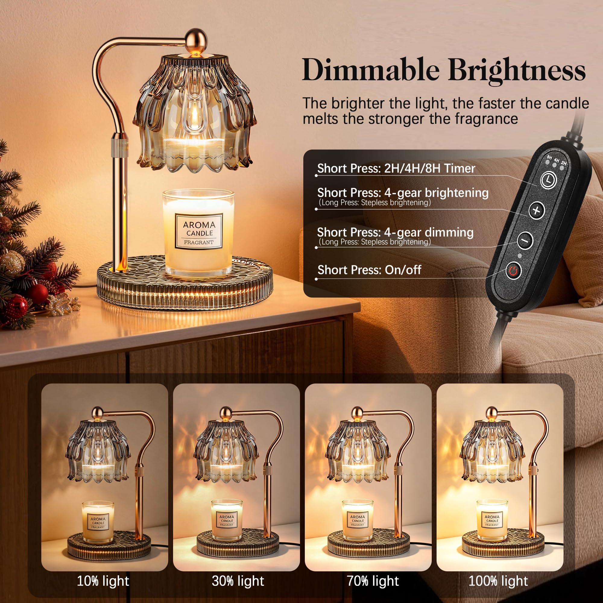 Candle Warmer Lamp with Timer Dimmer