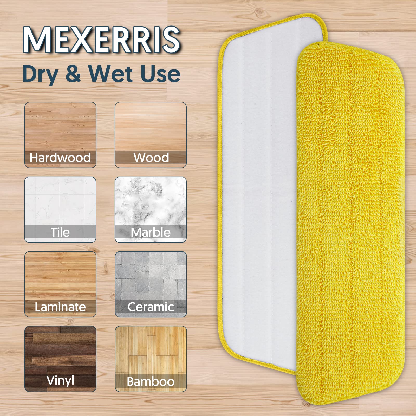 7 Pack Washable Mop Pads for Swiffer PowerMop (7 Count)
