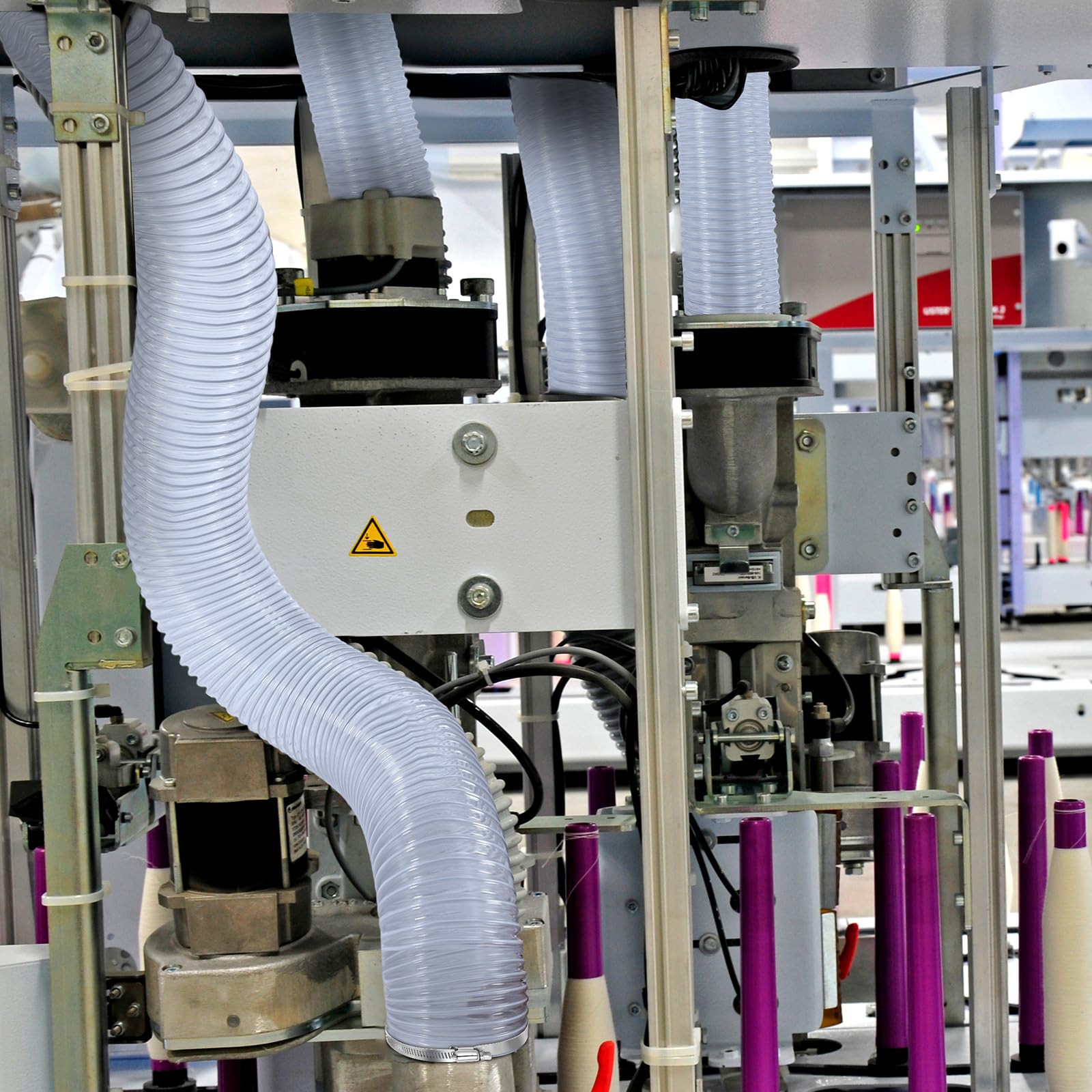 6 Inches 30 ft PVC Dust Collection Hose with Stainless Steel Clamps Set Flexible Clear Vacuum Puncture Resistant Fume Hose for Vacuums Cleaner Fume Dust Collection System